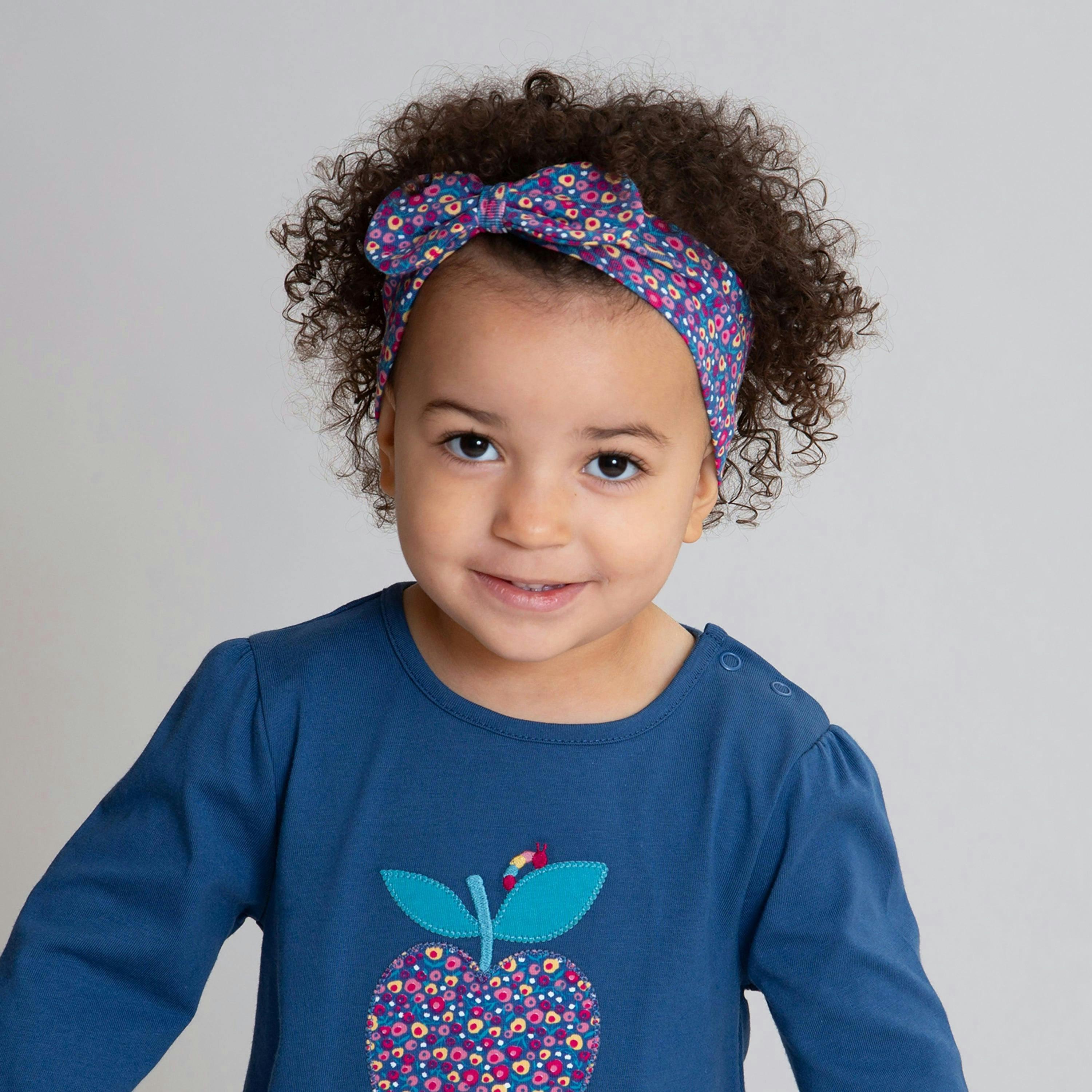 Kids Organic Berry Ditsy Bowband , view 2 of 3