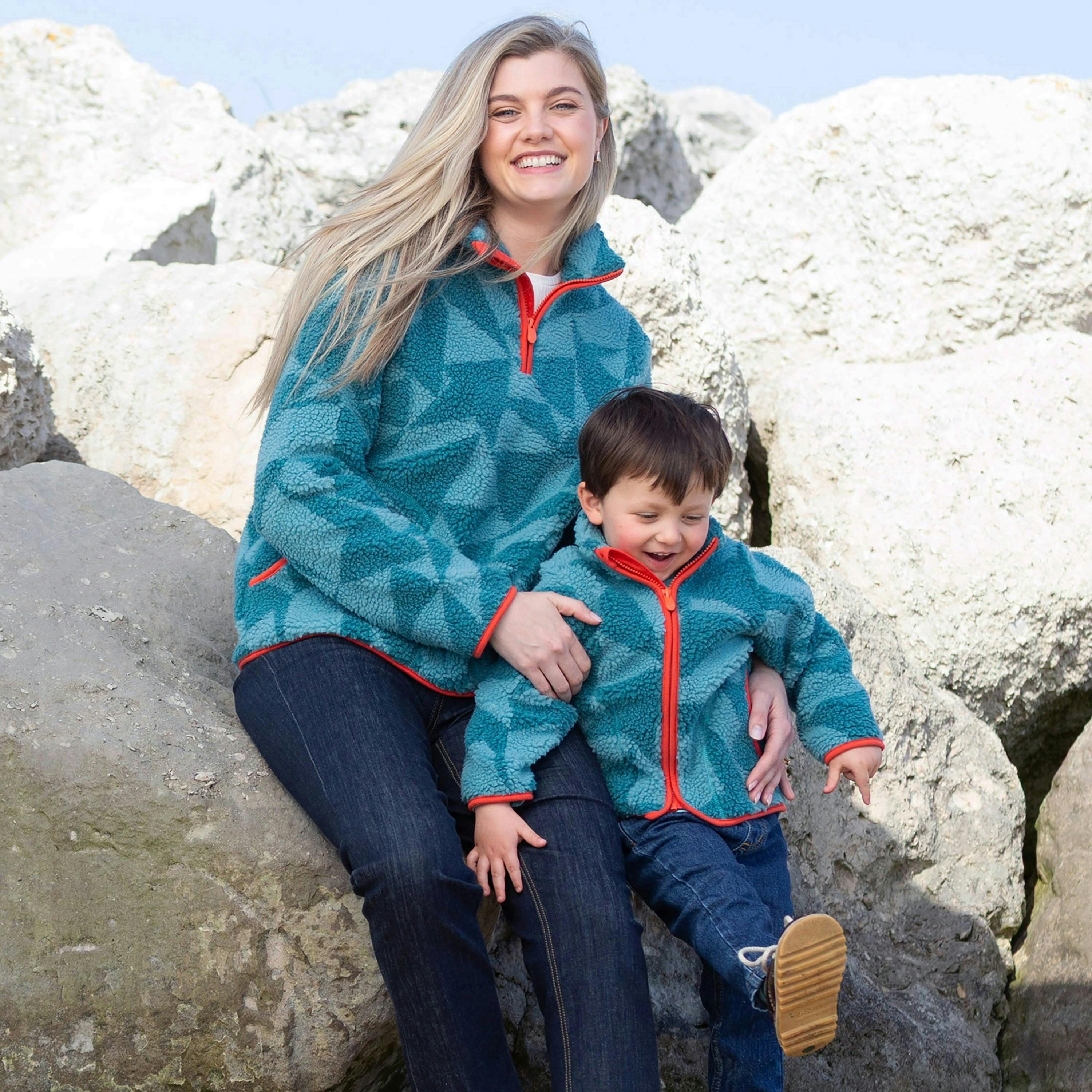 Geo Purbeck 1/4 Zip Teddy Fleece , view 3 of 5