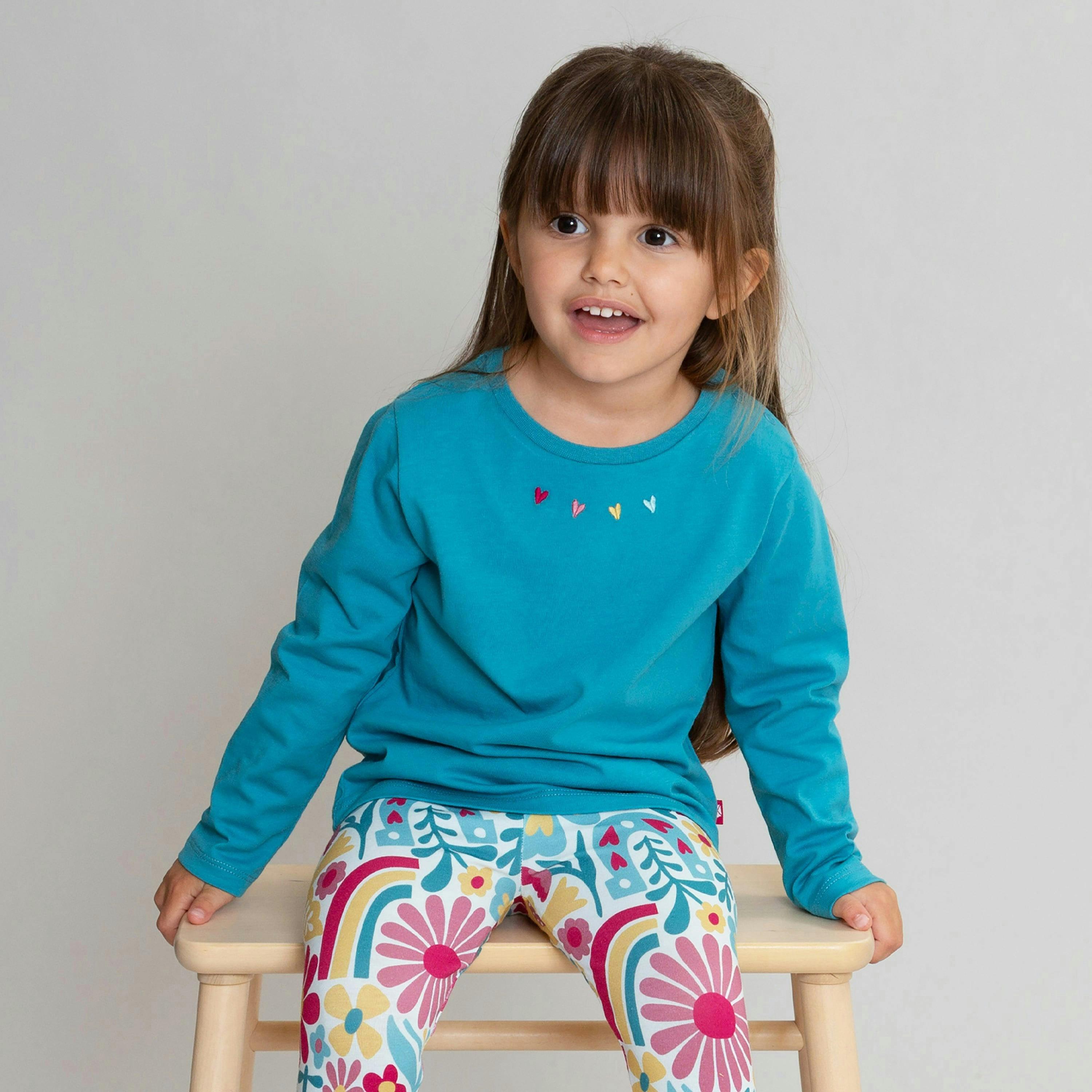Kids Organic Little Hearts T-Shirt , view 2 of 4