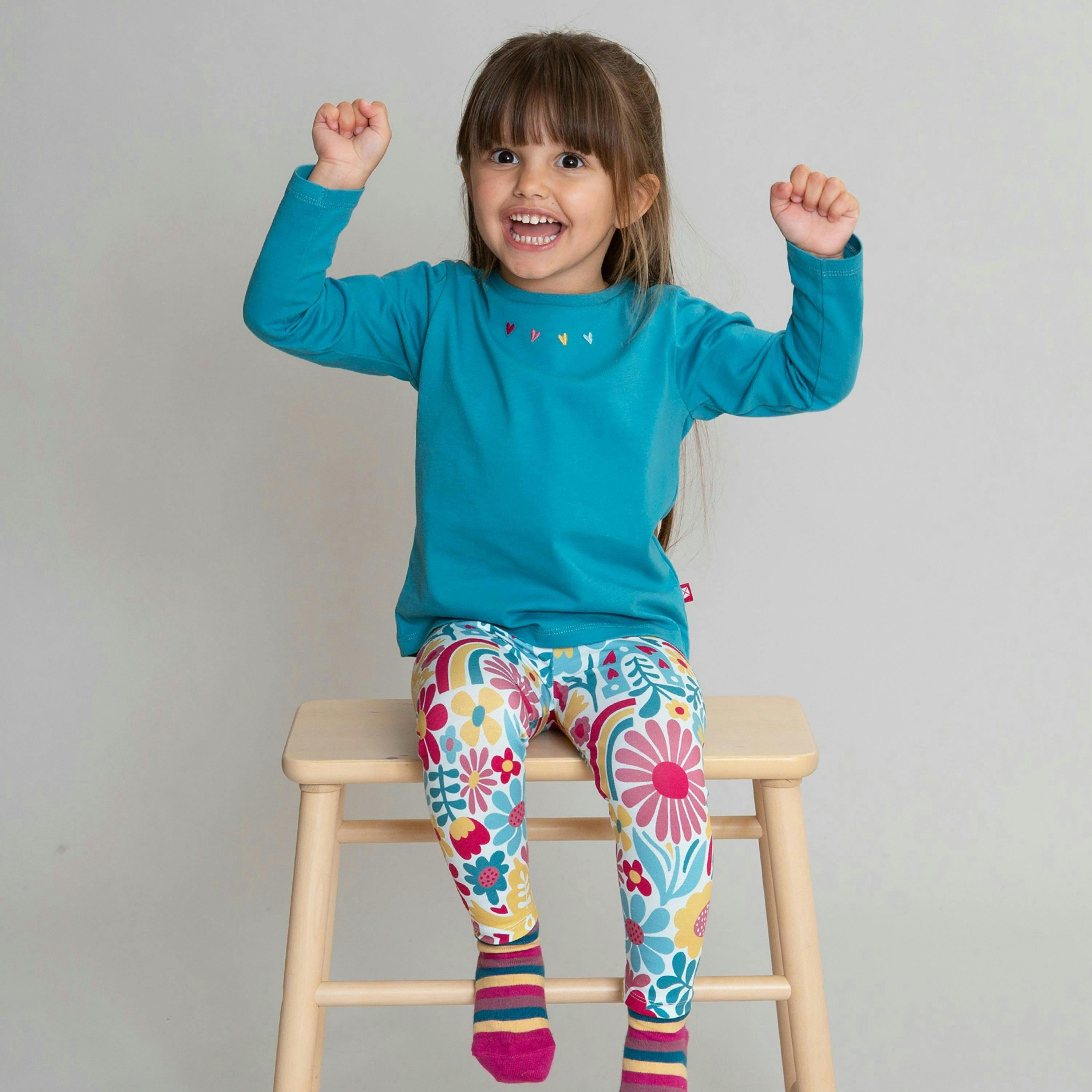 Kids Organic Little Hearts T-Shirt , view 3 of 4