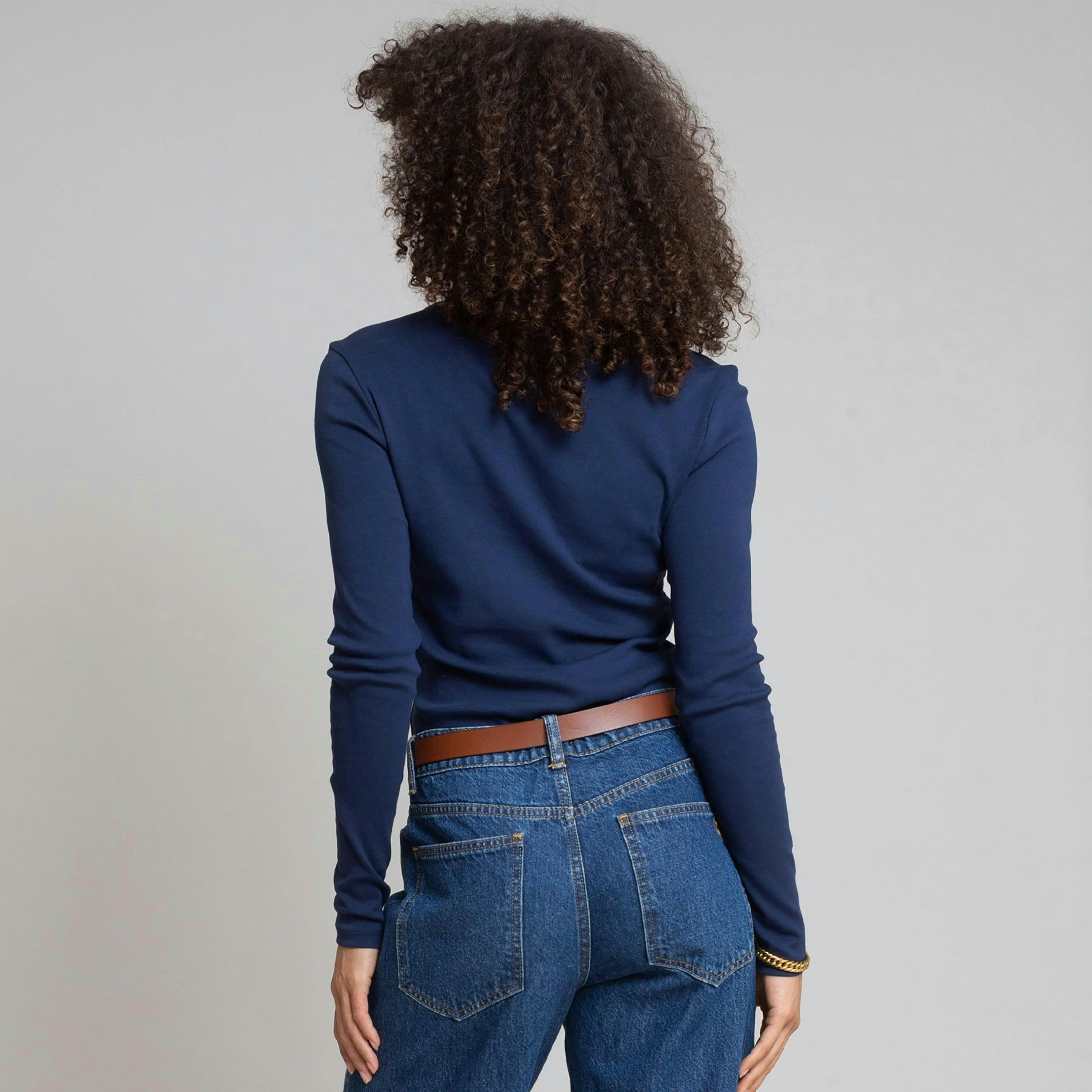 Organic Portesham Roll Neck Jersey Top , view 4 of 4