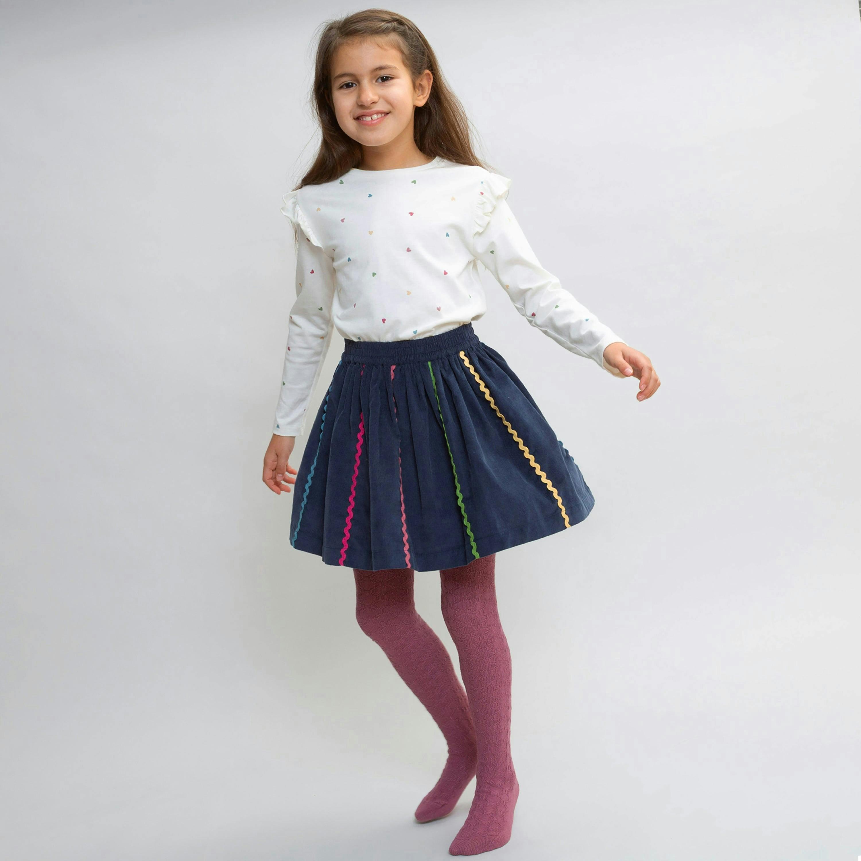 Kids Organic Little Hearts Frill T-Shirt , view 3 of 5