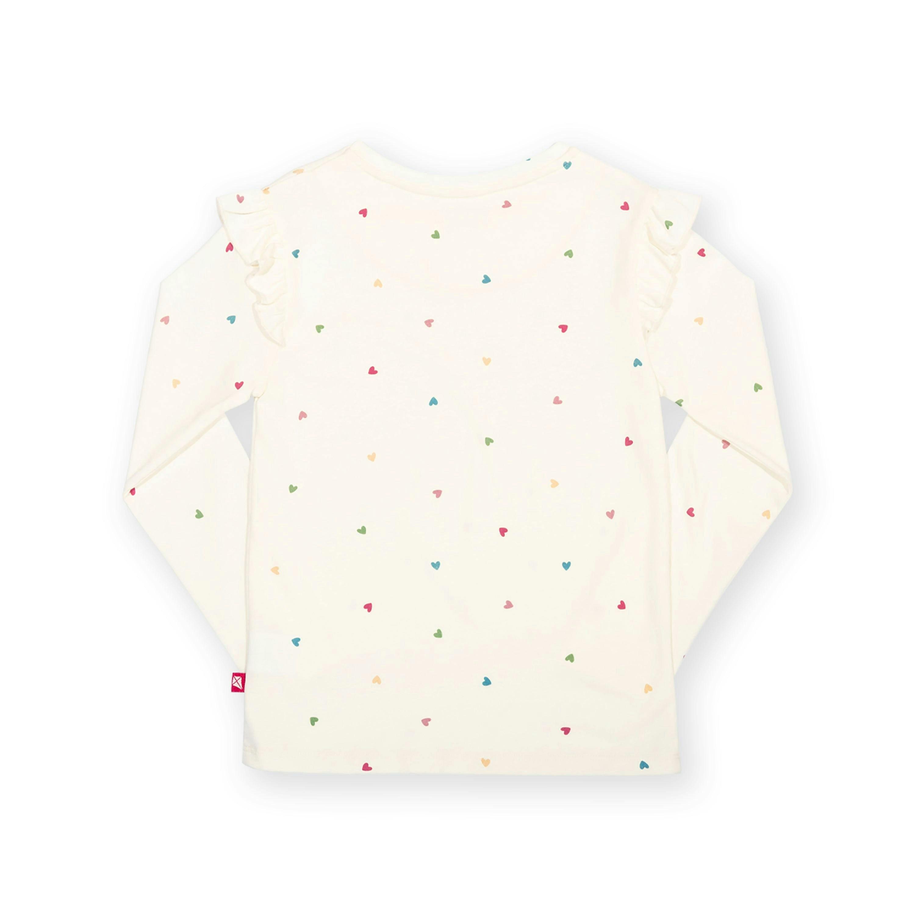 Kids Organic Little Hearts Frill T-Shirt , view 5 of 5