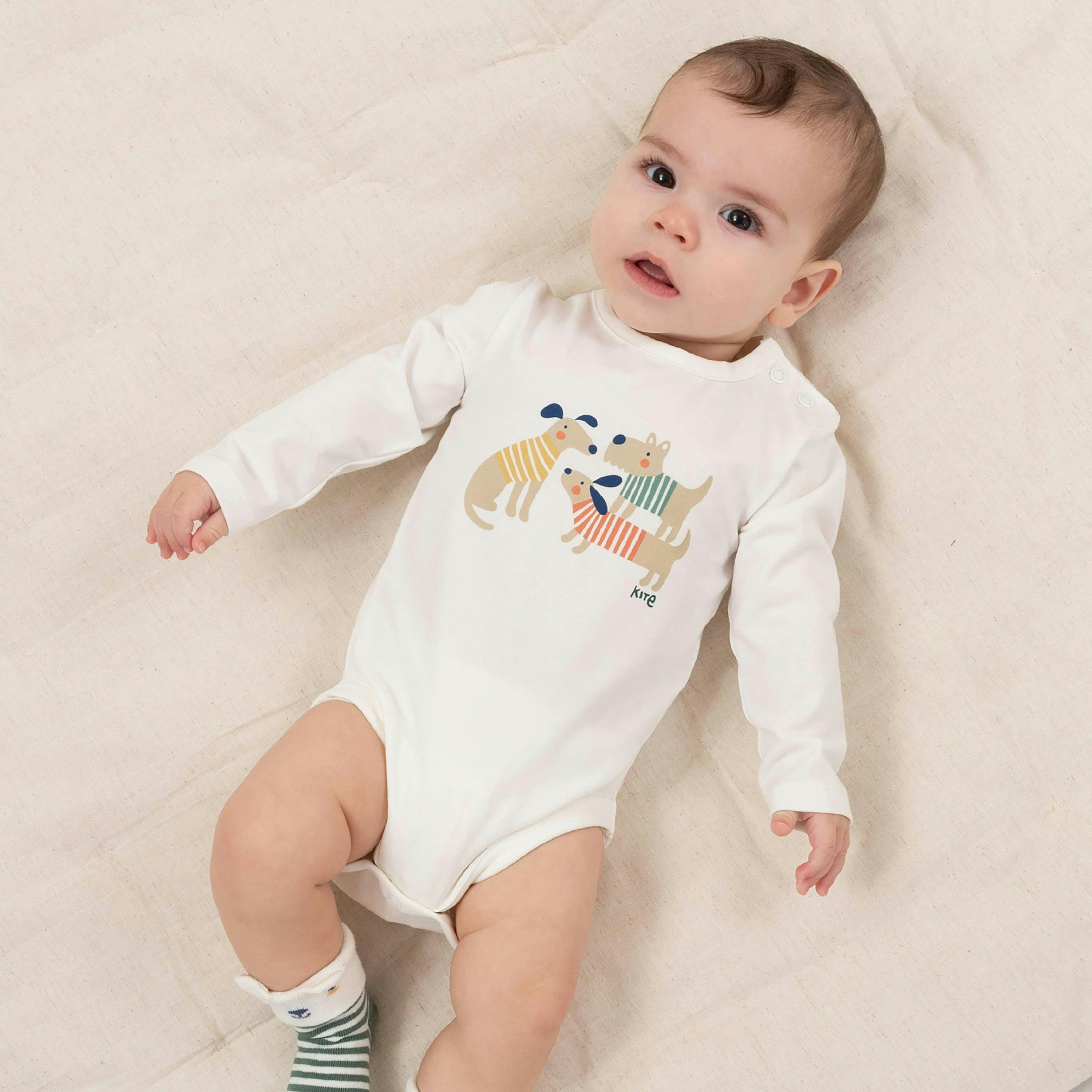 Baby Organic Lucky Pups Bodysuit , view 2 of 4