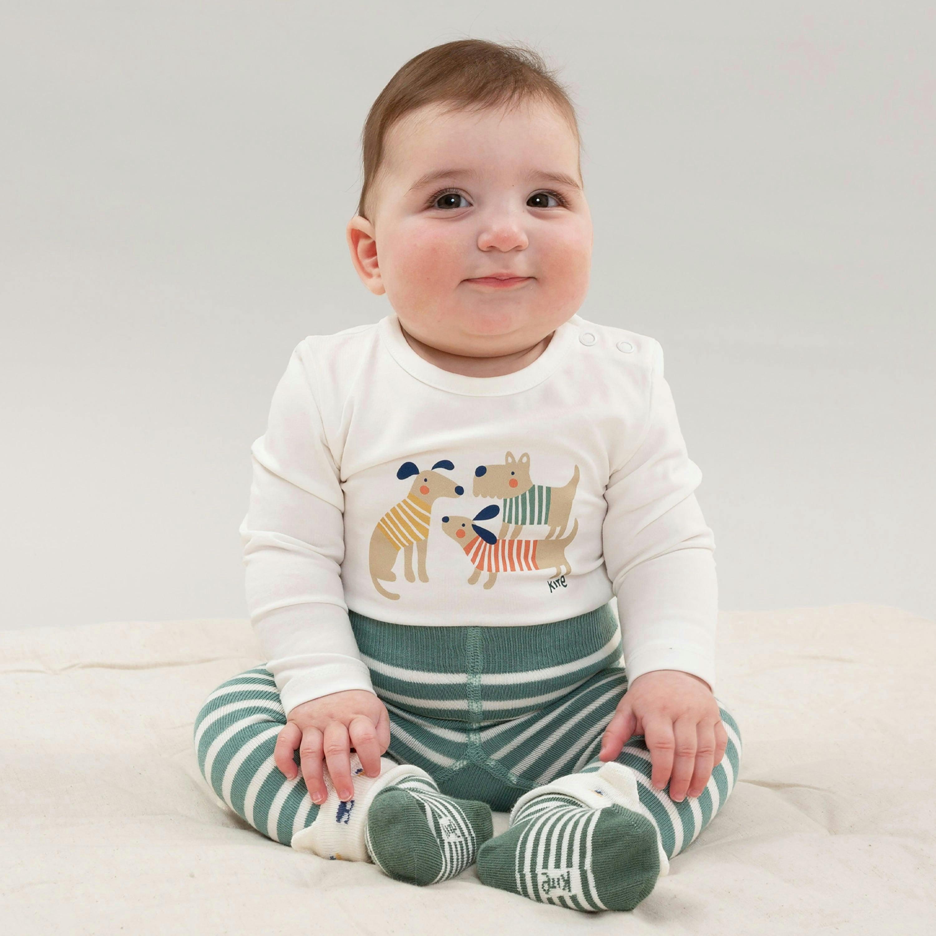 Baby Organic Lucky Pups Bodysuit , view 3 of 4