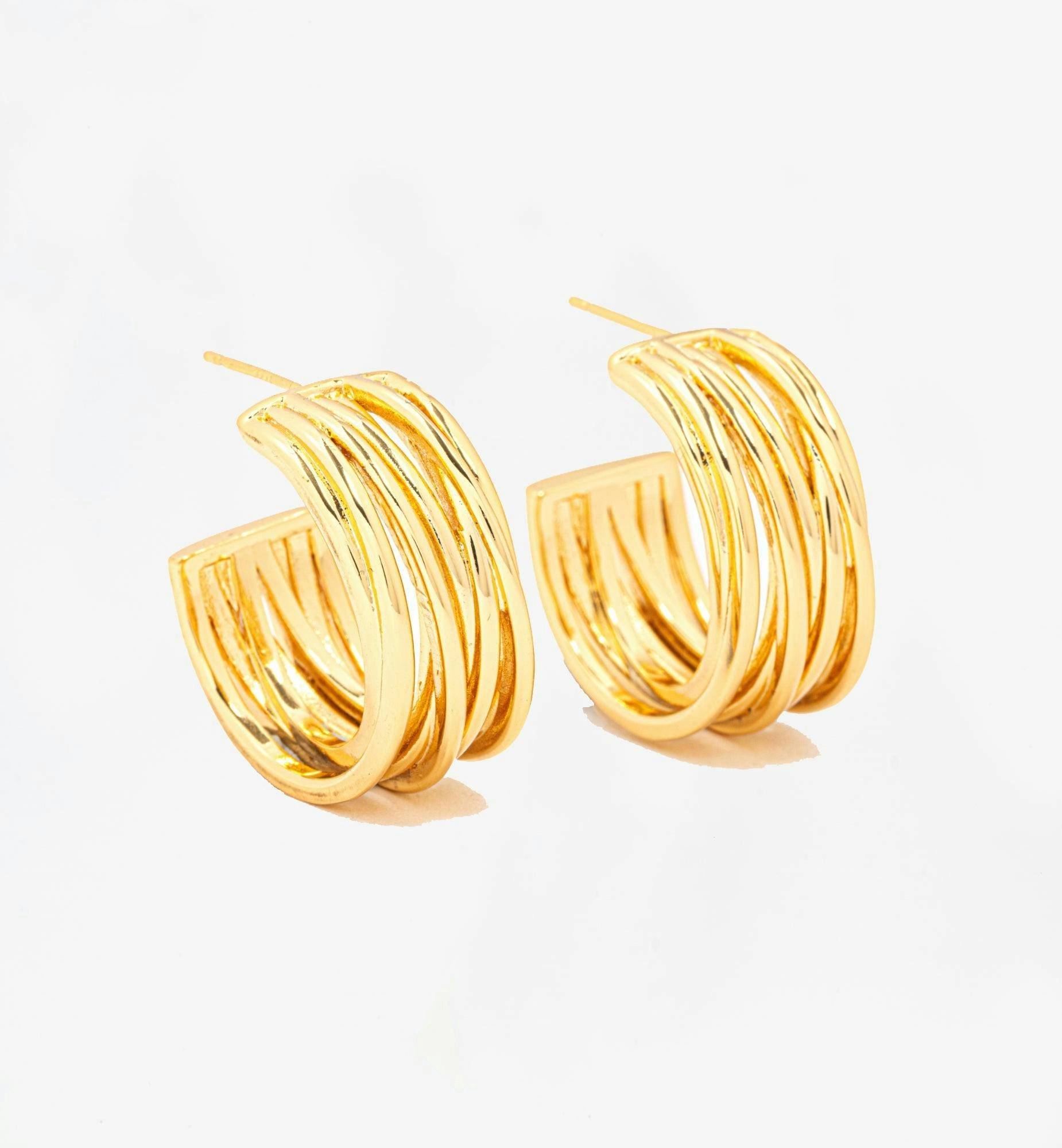 Nami Gold Twist Earrings , view 5 of 6