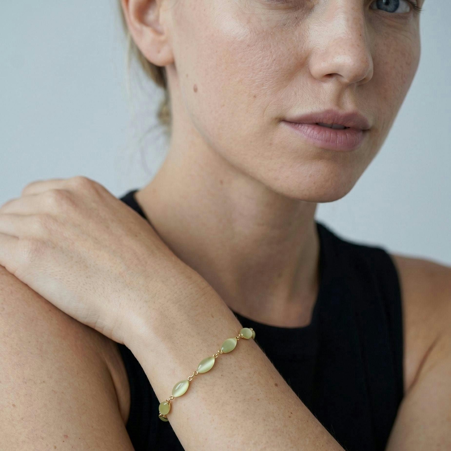Nekomeishi Green Cats Eye Bracelet , view 2 of 5