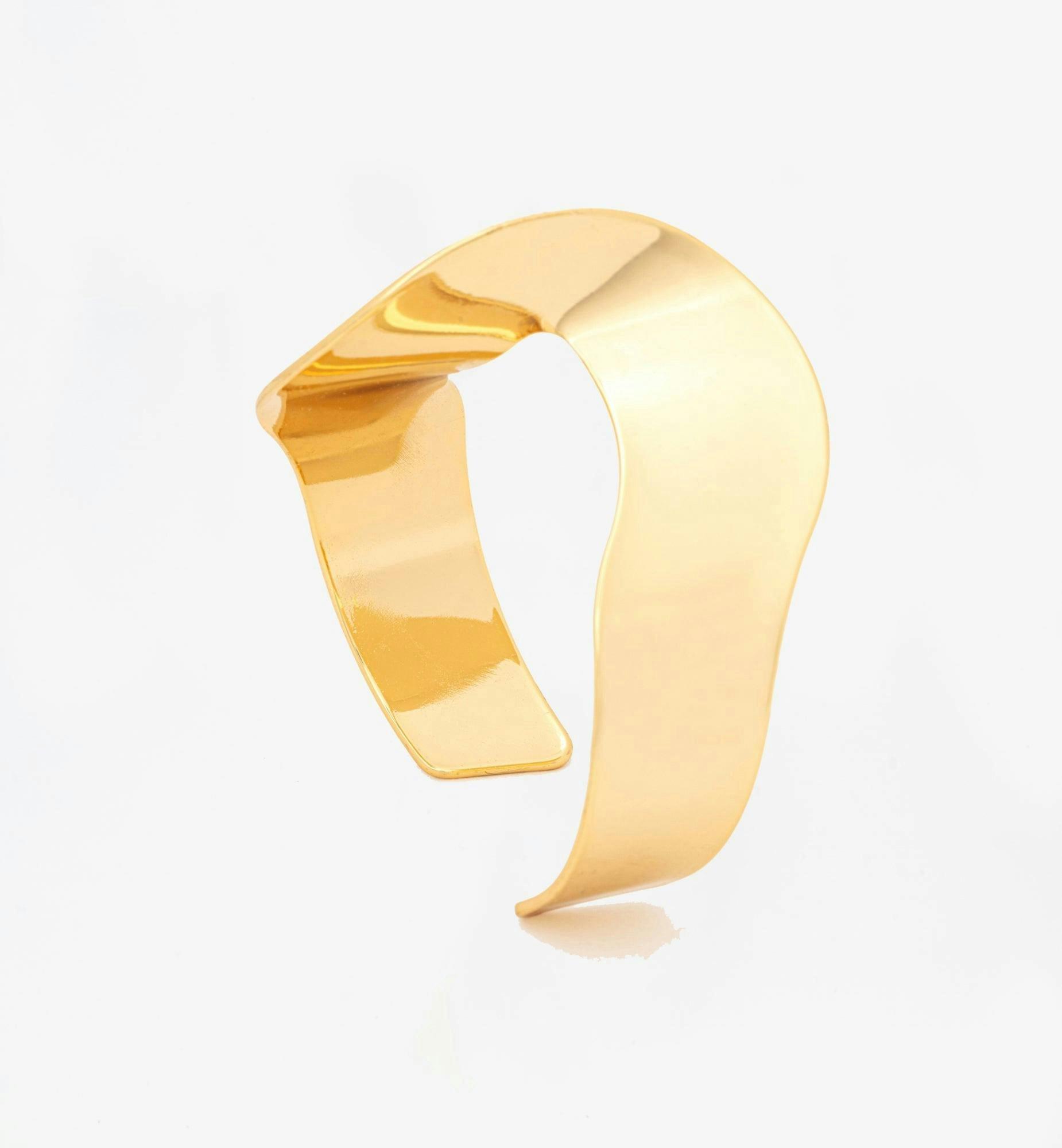 Nami Gold Wave Bangle , view 3 of 5