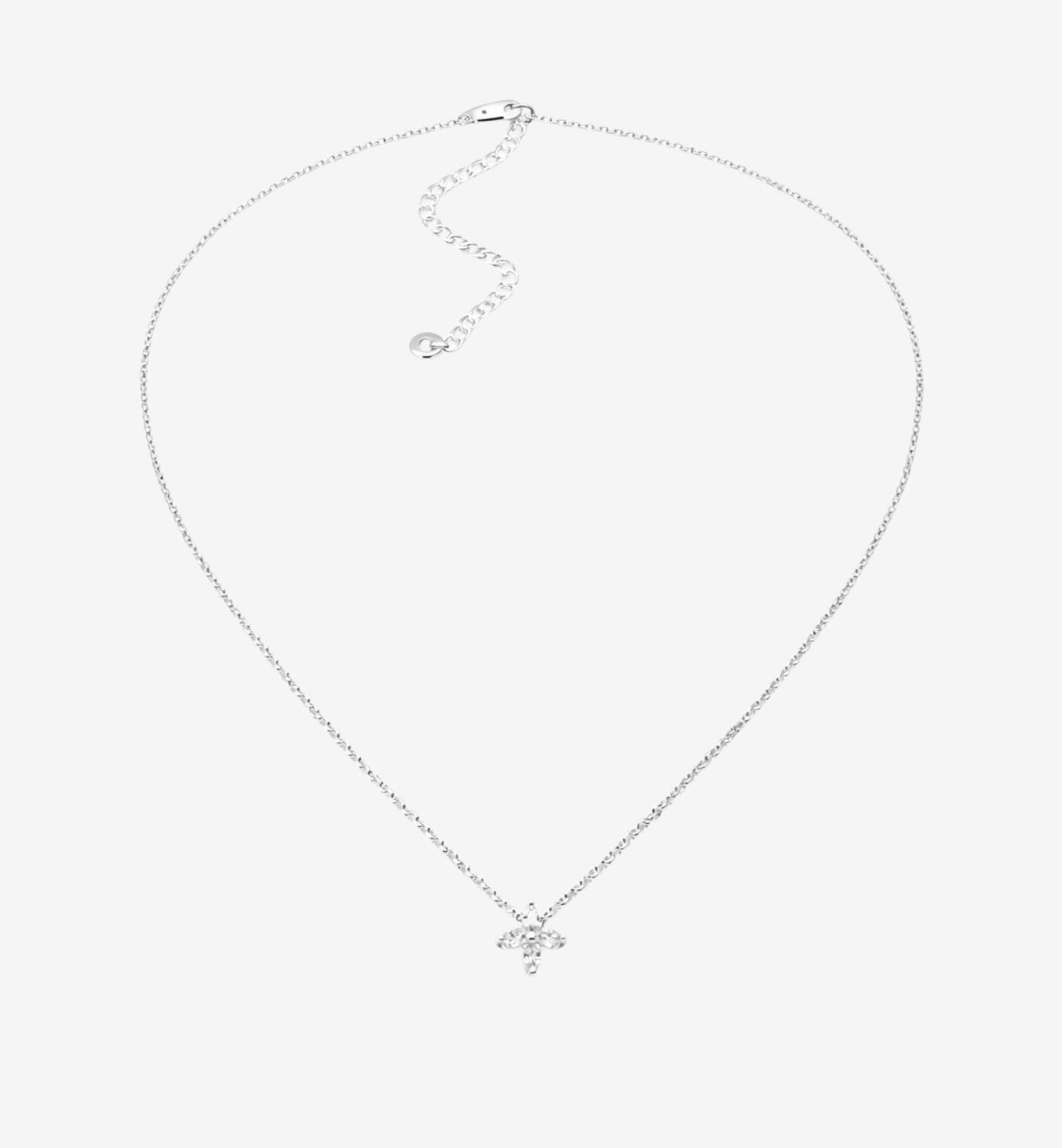 Kinmokusei Silver Floral Pendant Necklace , view 3 of 6