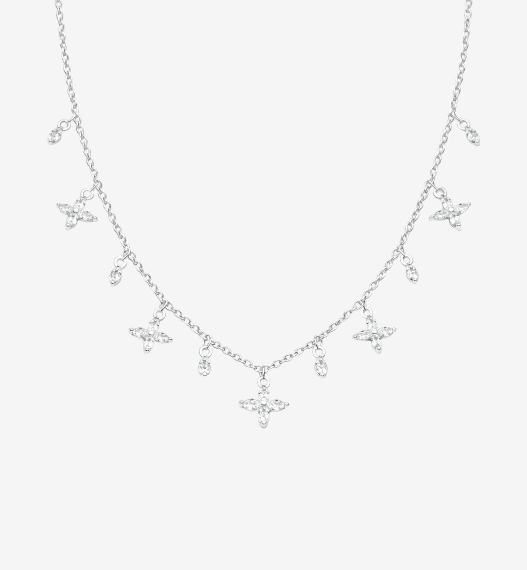 Kinmokusei Silver Floral Necklace , view 5 of 6