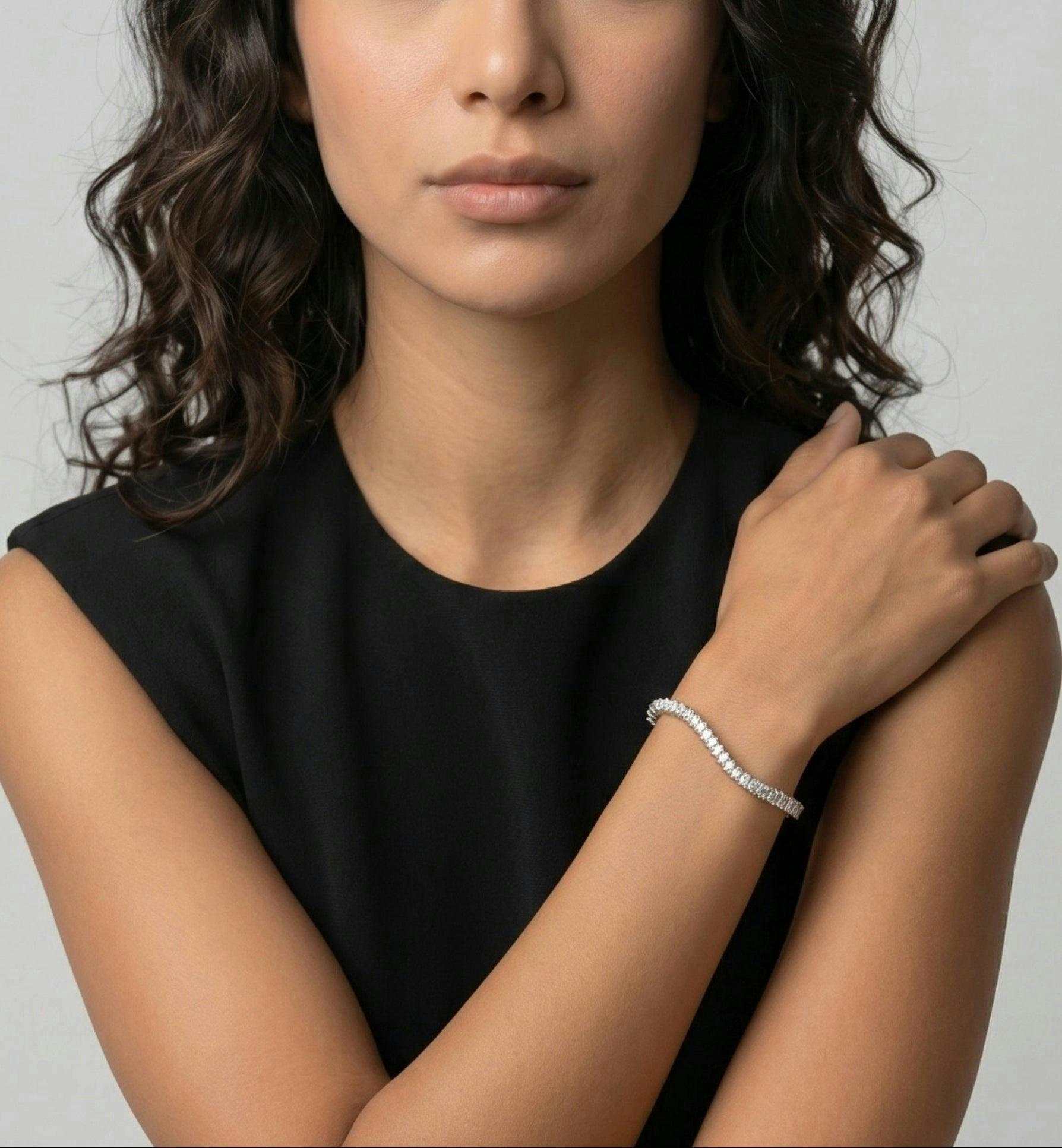 Nami Silver Stone Wave Bangle , view 2 of 5