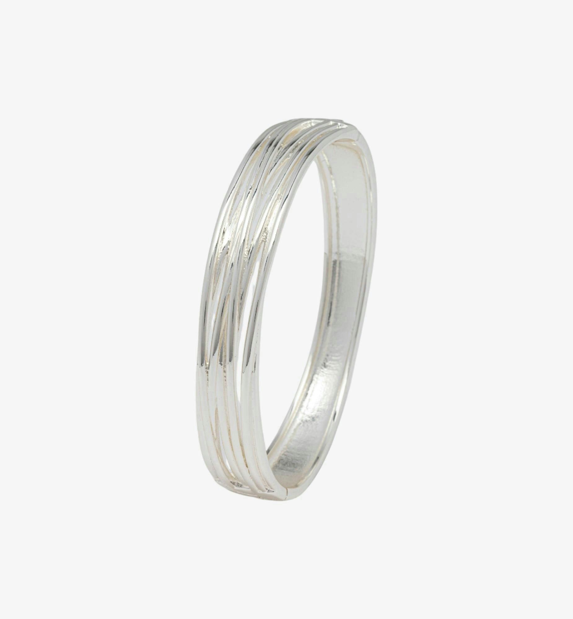 Nami Silver Twist Bangle , view 3 of 6