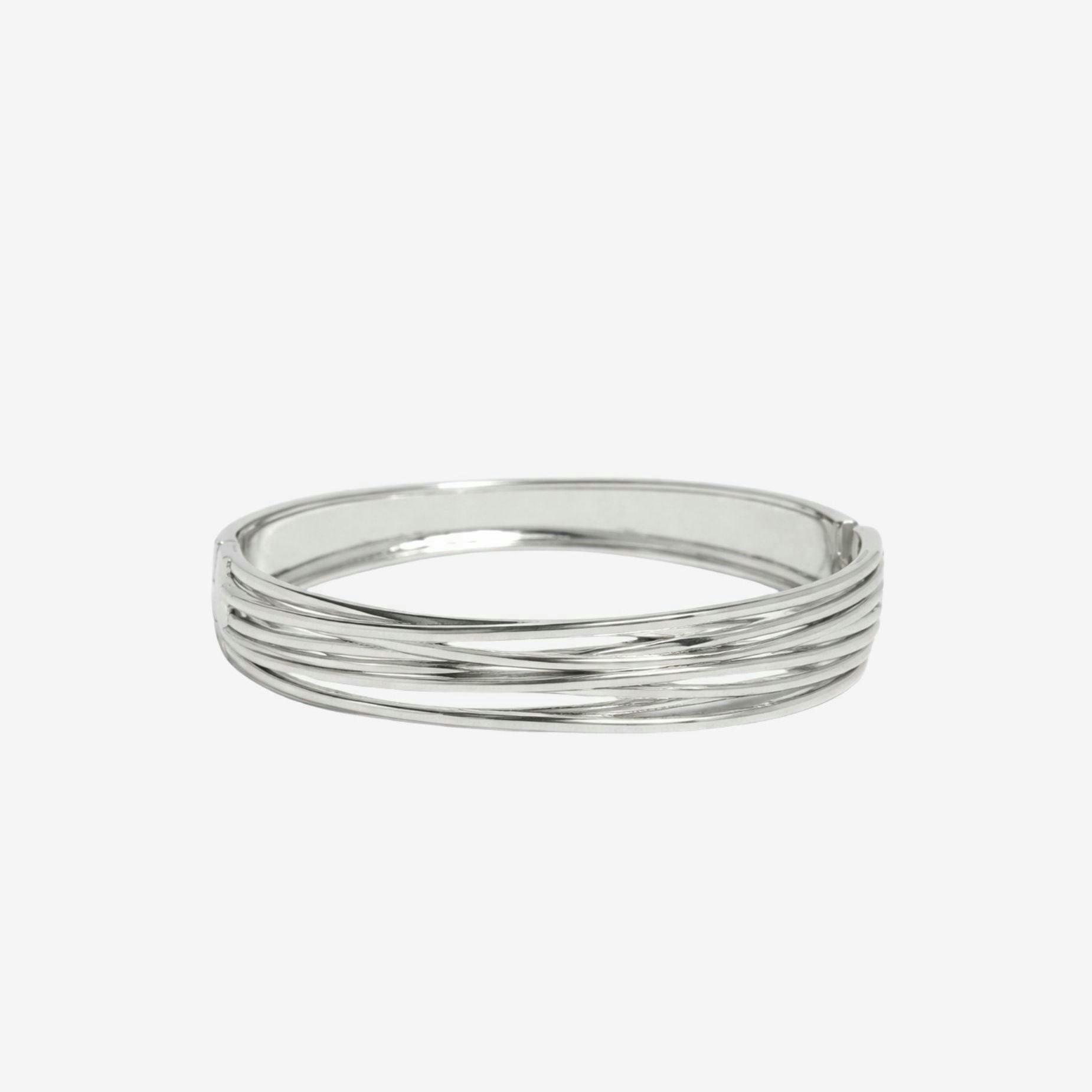 Nami Silver Twist Bangle , view 5 of 6