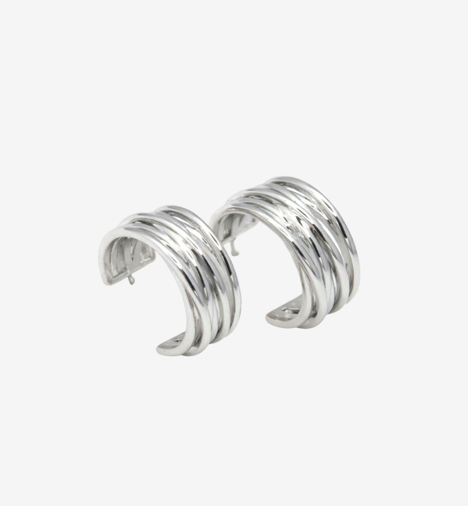 Nami Silver Twist Earrings , view 5 of 6