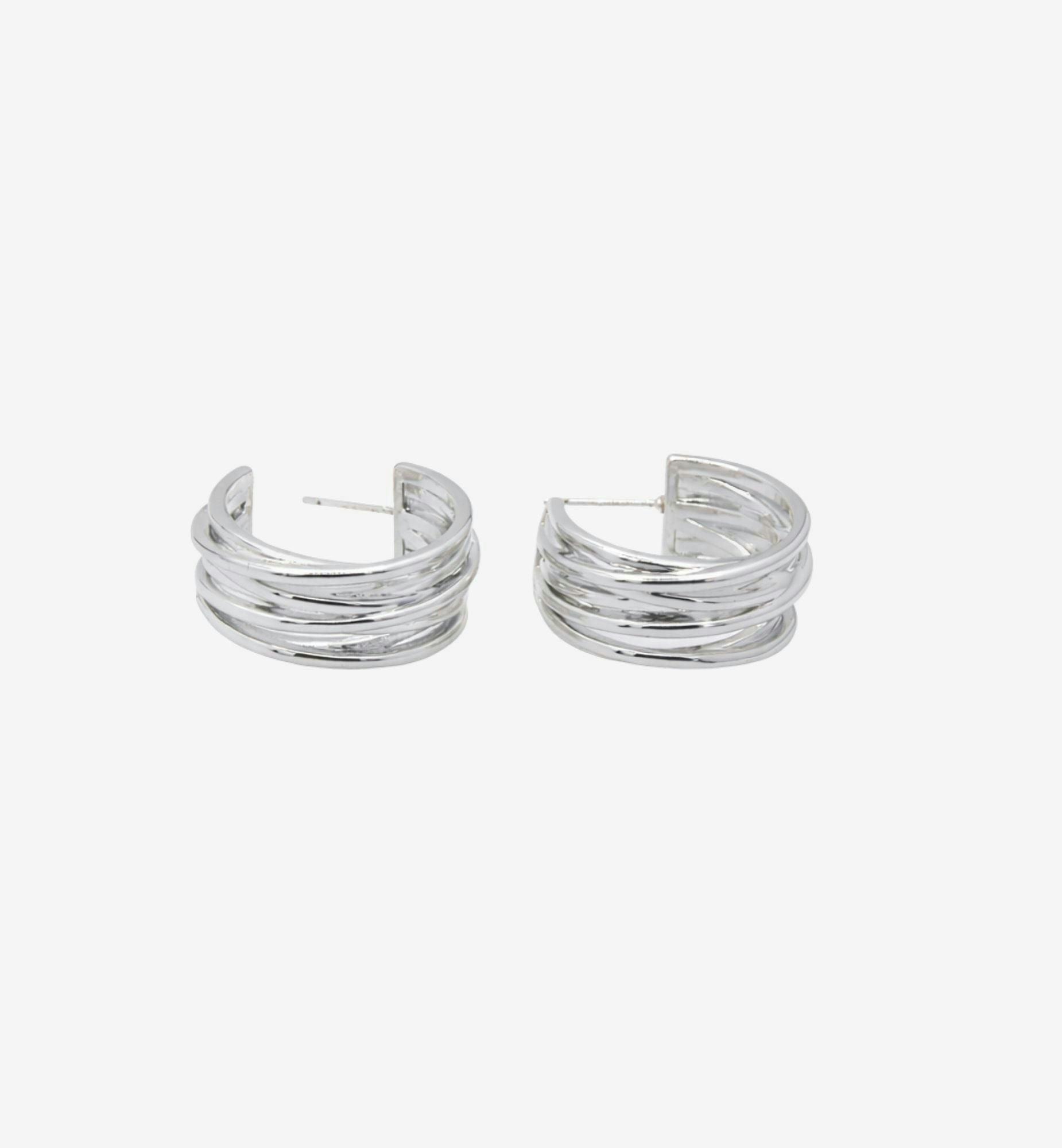 Nami Silver Twist Earrings , view 6 of 6