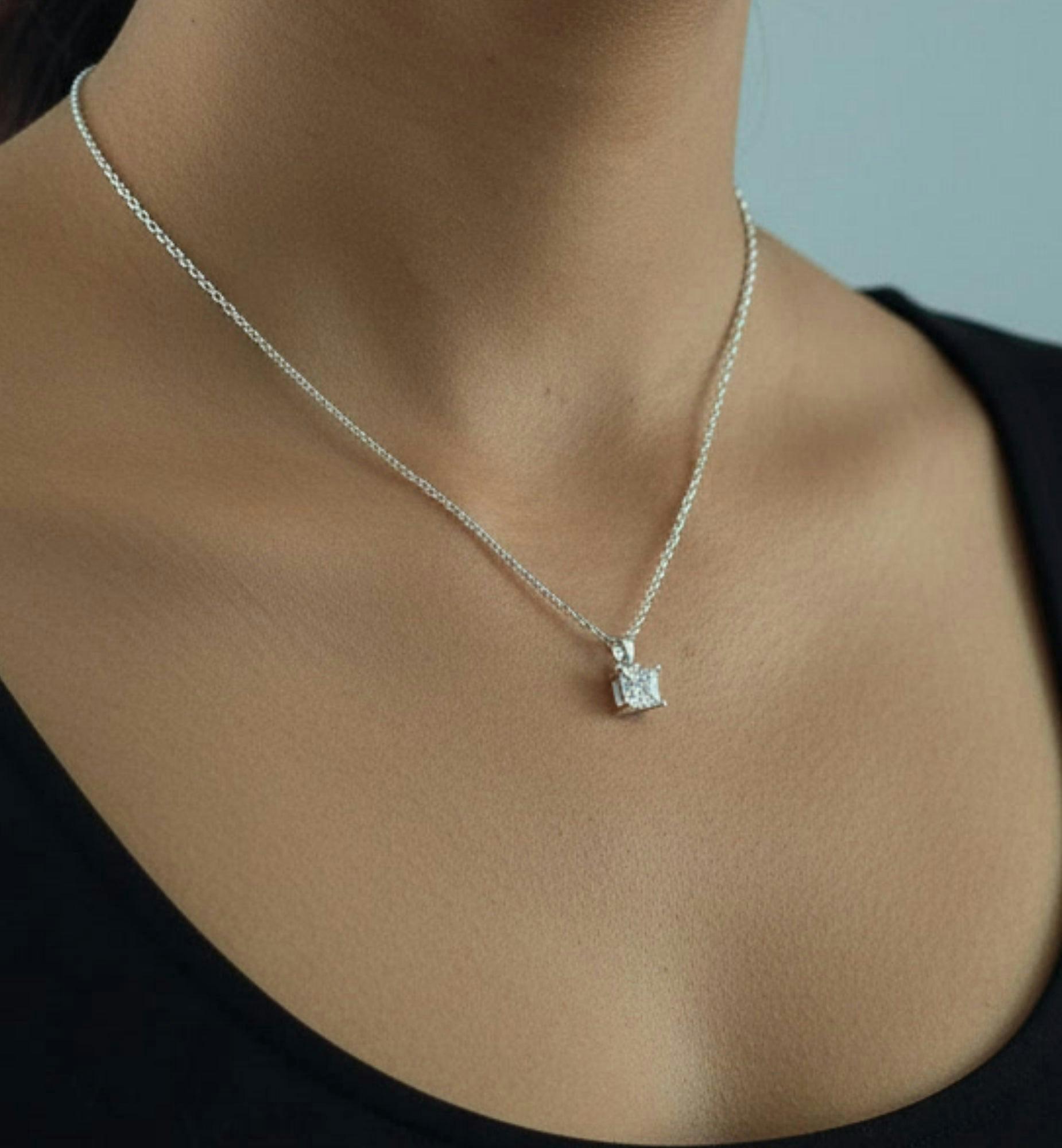 Shikaku Silver Stone Pendant Necklace , view 2 of 5