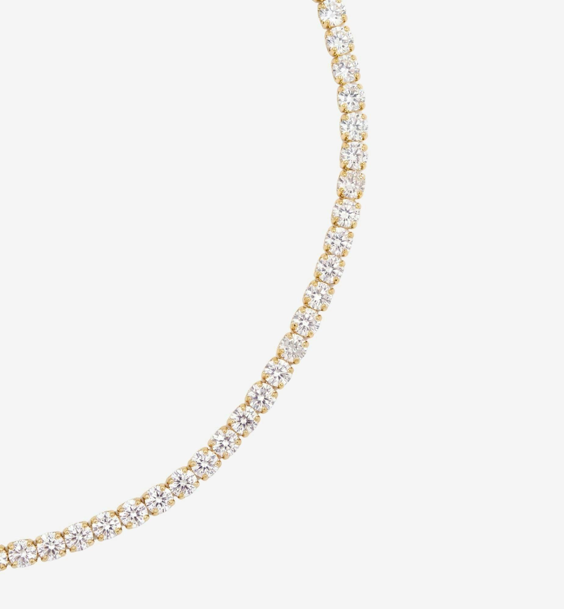 Shikaku Gold Stone Tennis Necklace , view 3 of 5