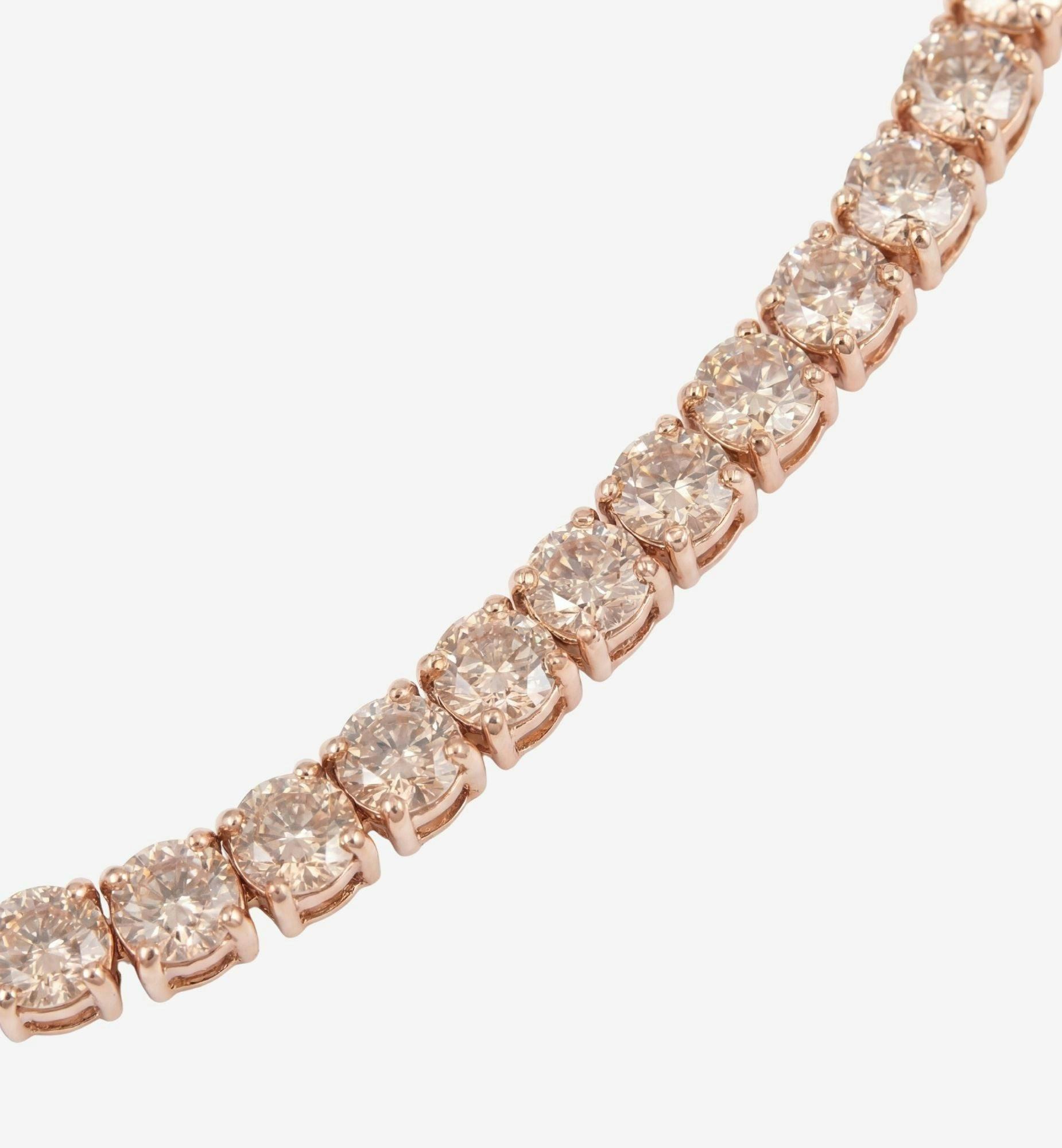 Shikaku Rose Stone Tennis Necklace , view 3 of 5