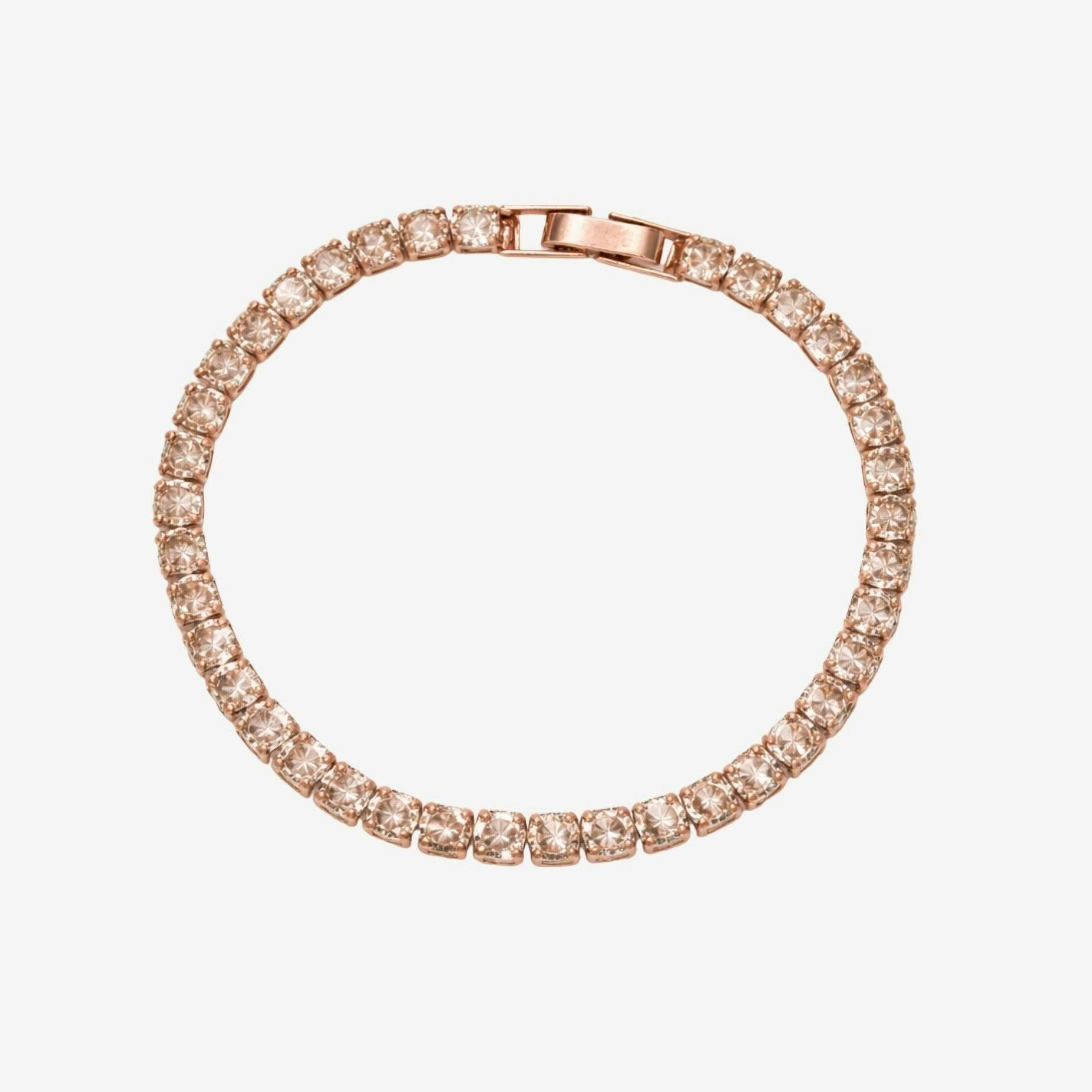 Shikaku Rose Gold Tennis Bracelet , view 4 of 5