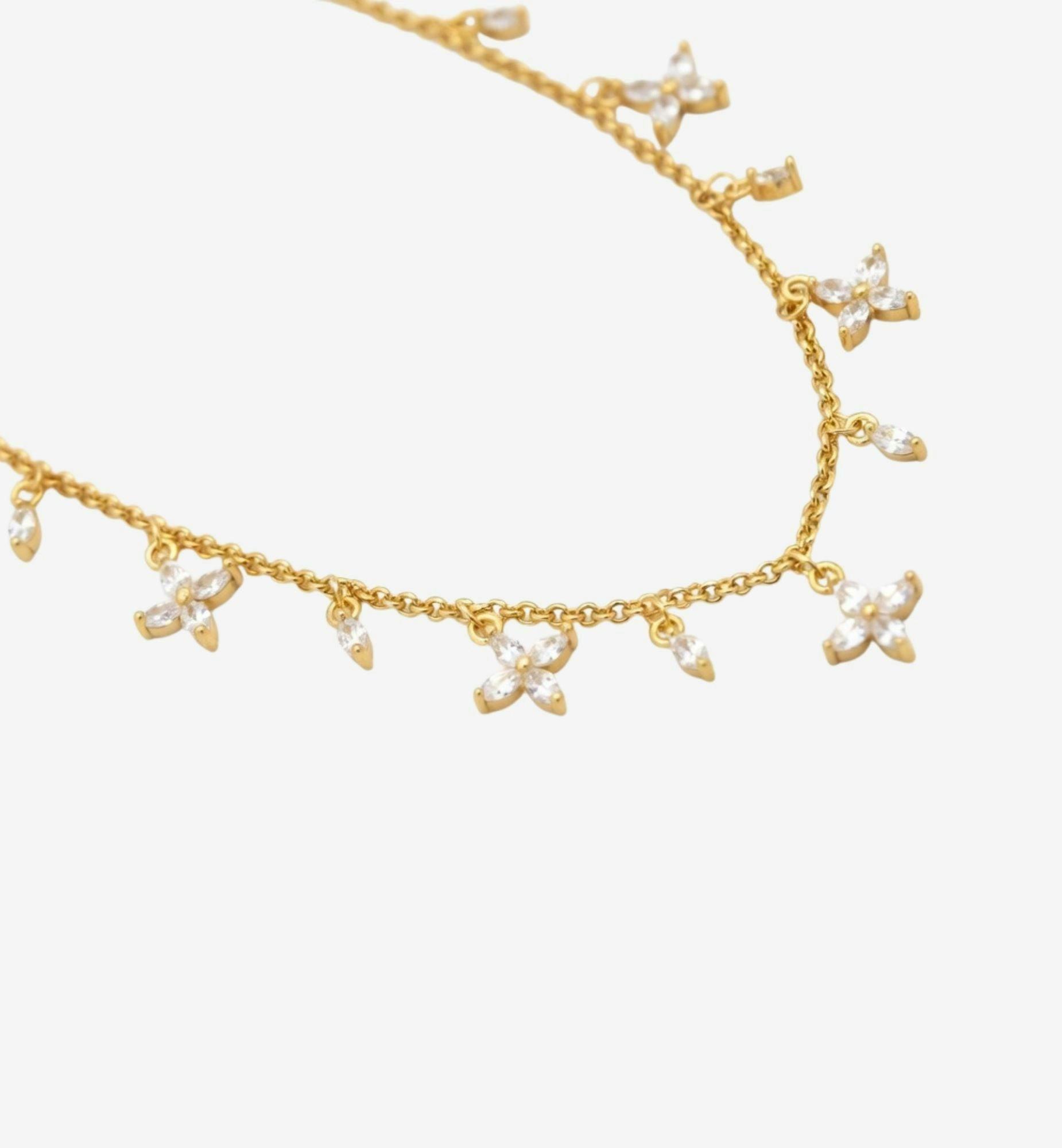 Kinmokusei Gold Floral Necklace , view 3 of 5