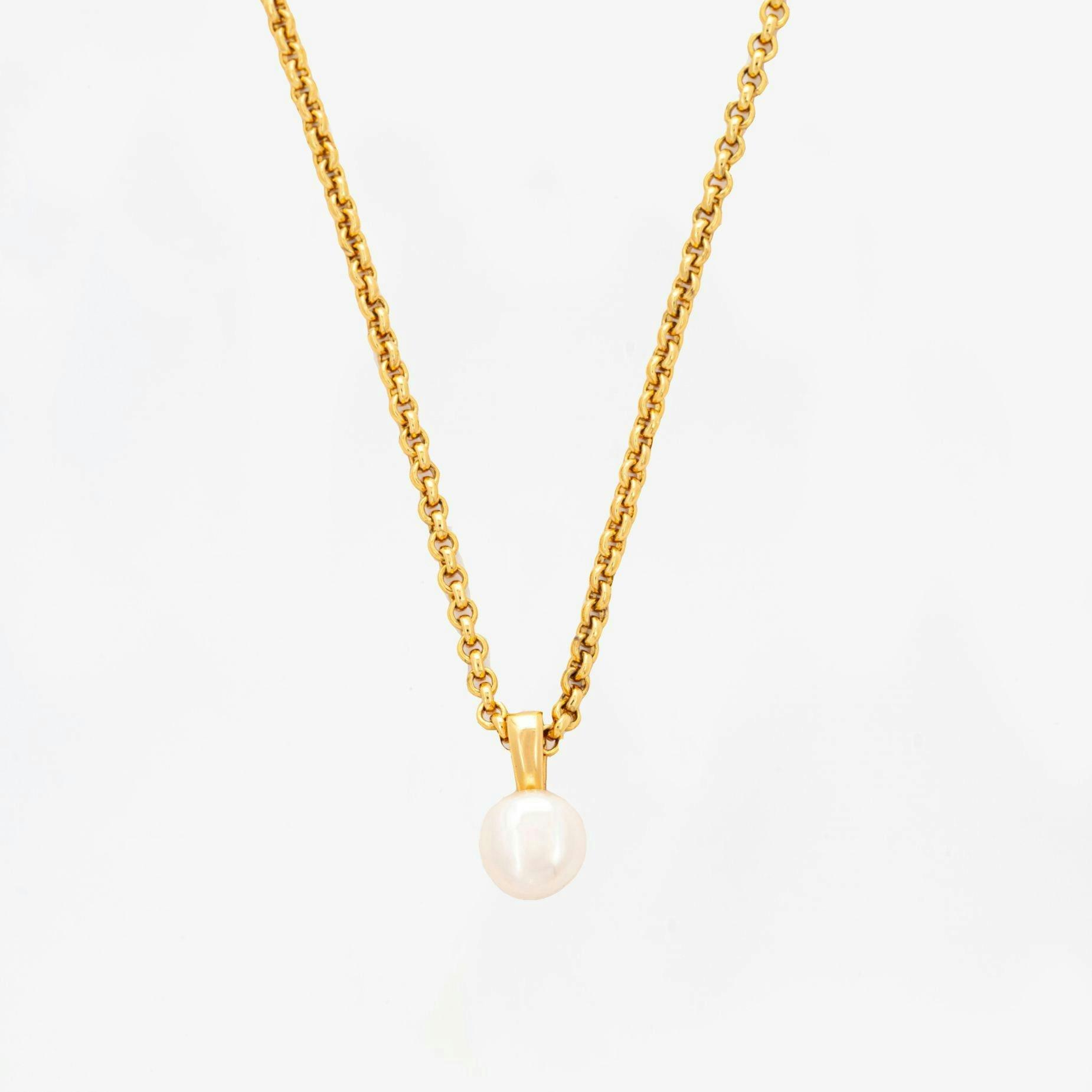 Shinju Gold Pearl Necklace , view 3 of 5