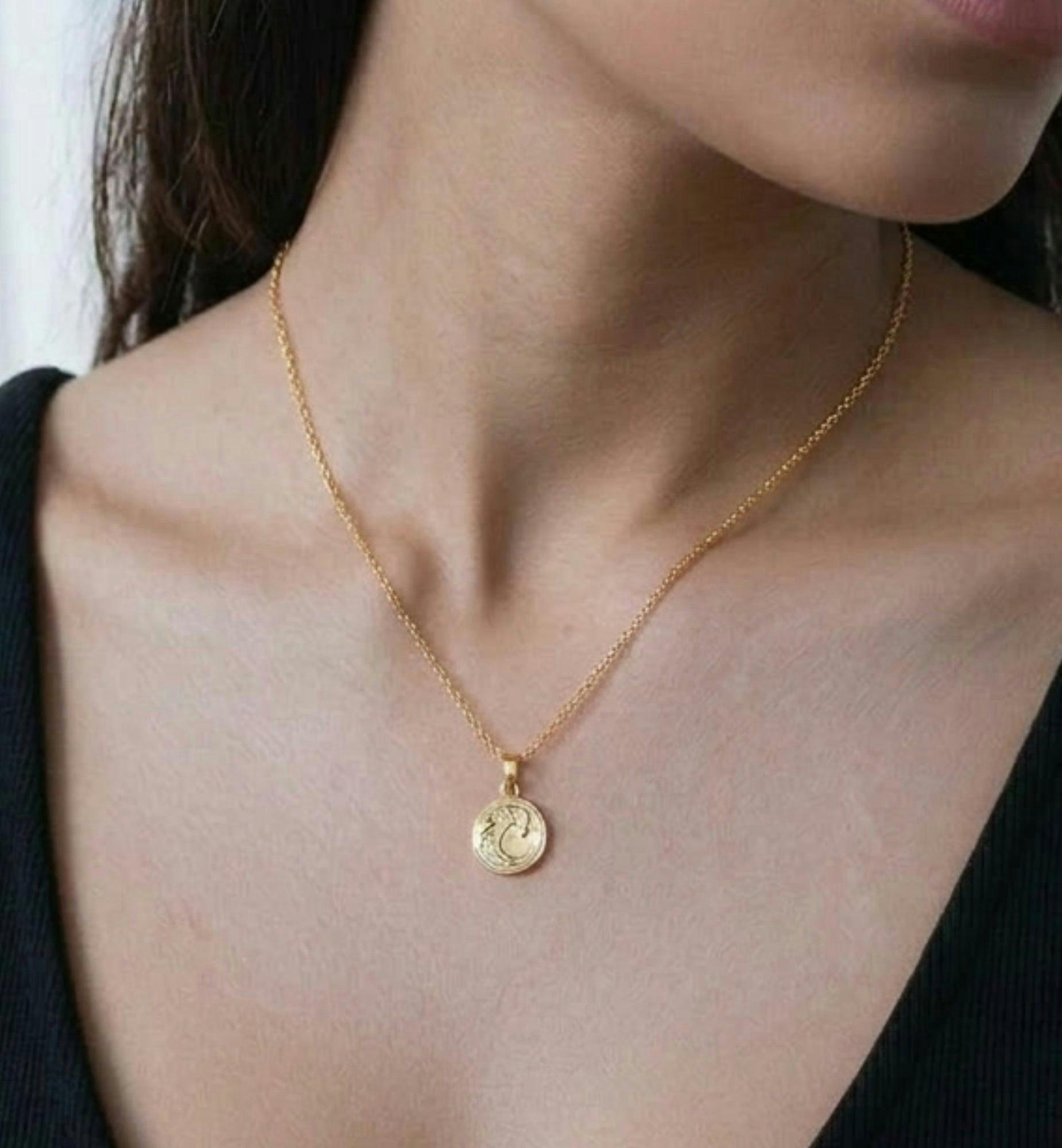 Nami Gold Wave Pendant , view 4 of 5