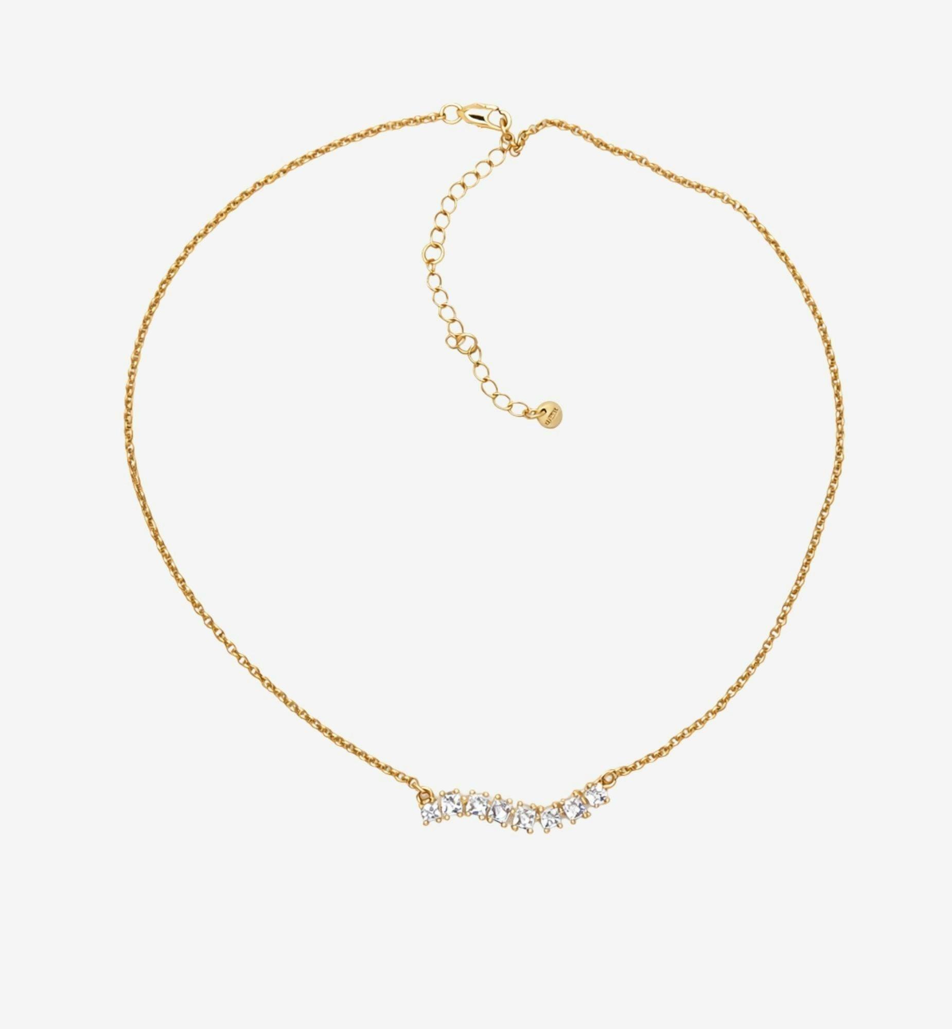 Nami Gold Stone Wave Necklace , view 3 of 5