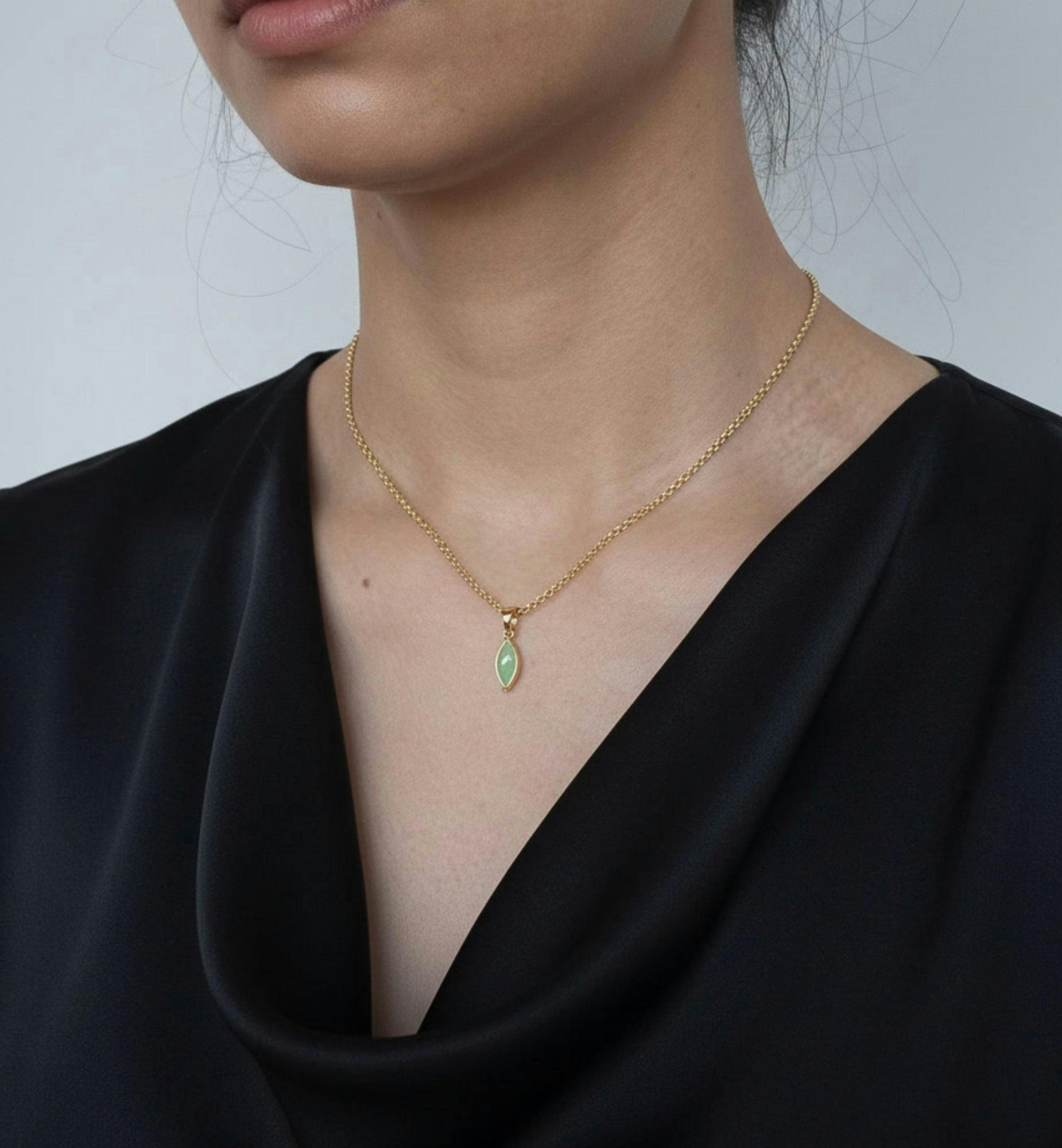 Nekomeishi Green Cats Eye Pendant , view 2 of 5