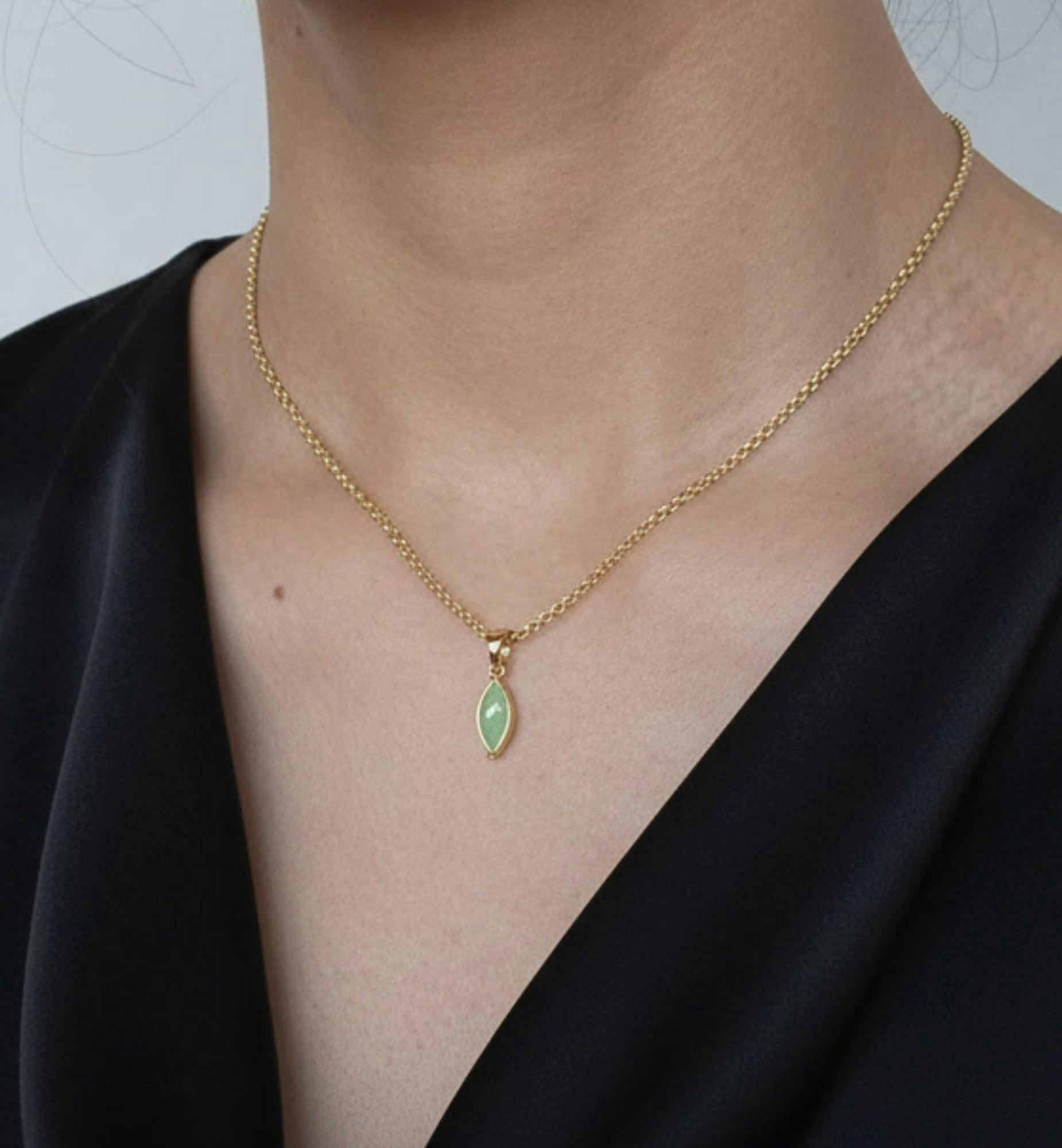 Nekomeishi Green Cats Eye Pendant , view 4 of 5
