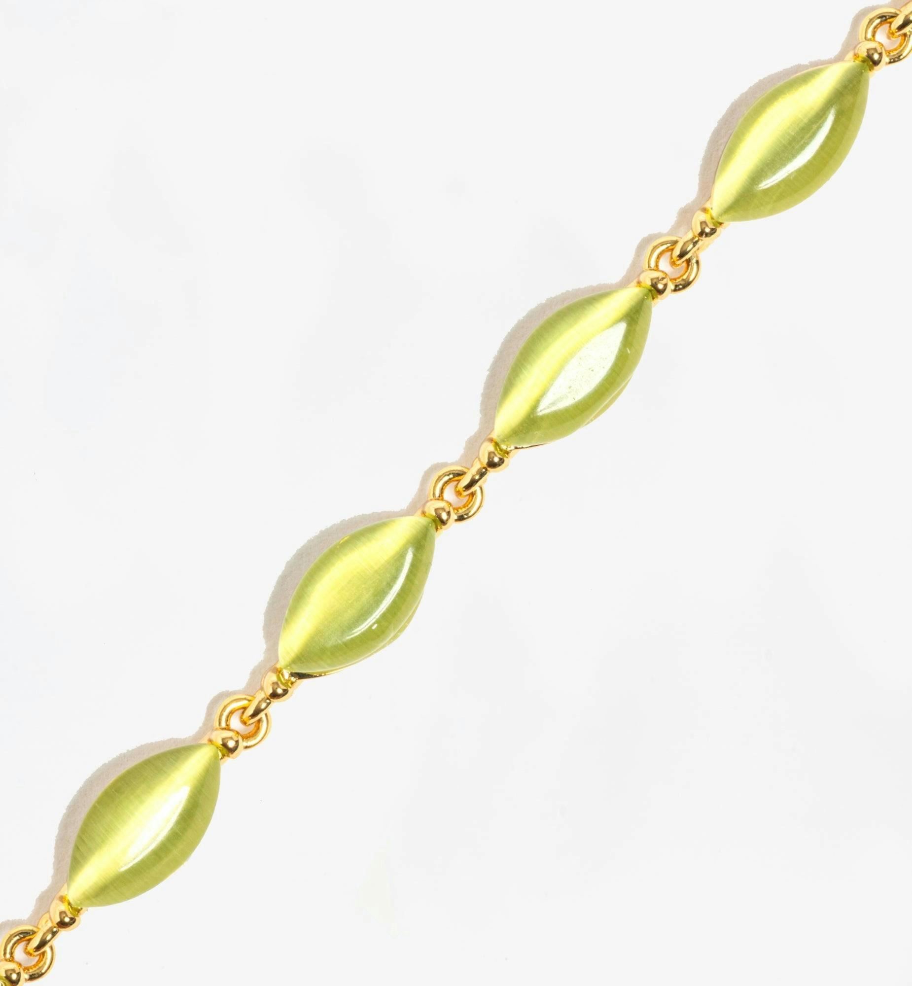 Nekomeishi Green Cats Eye Necklace , view 3 of 5