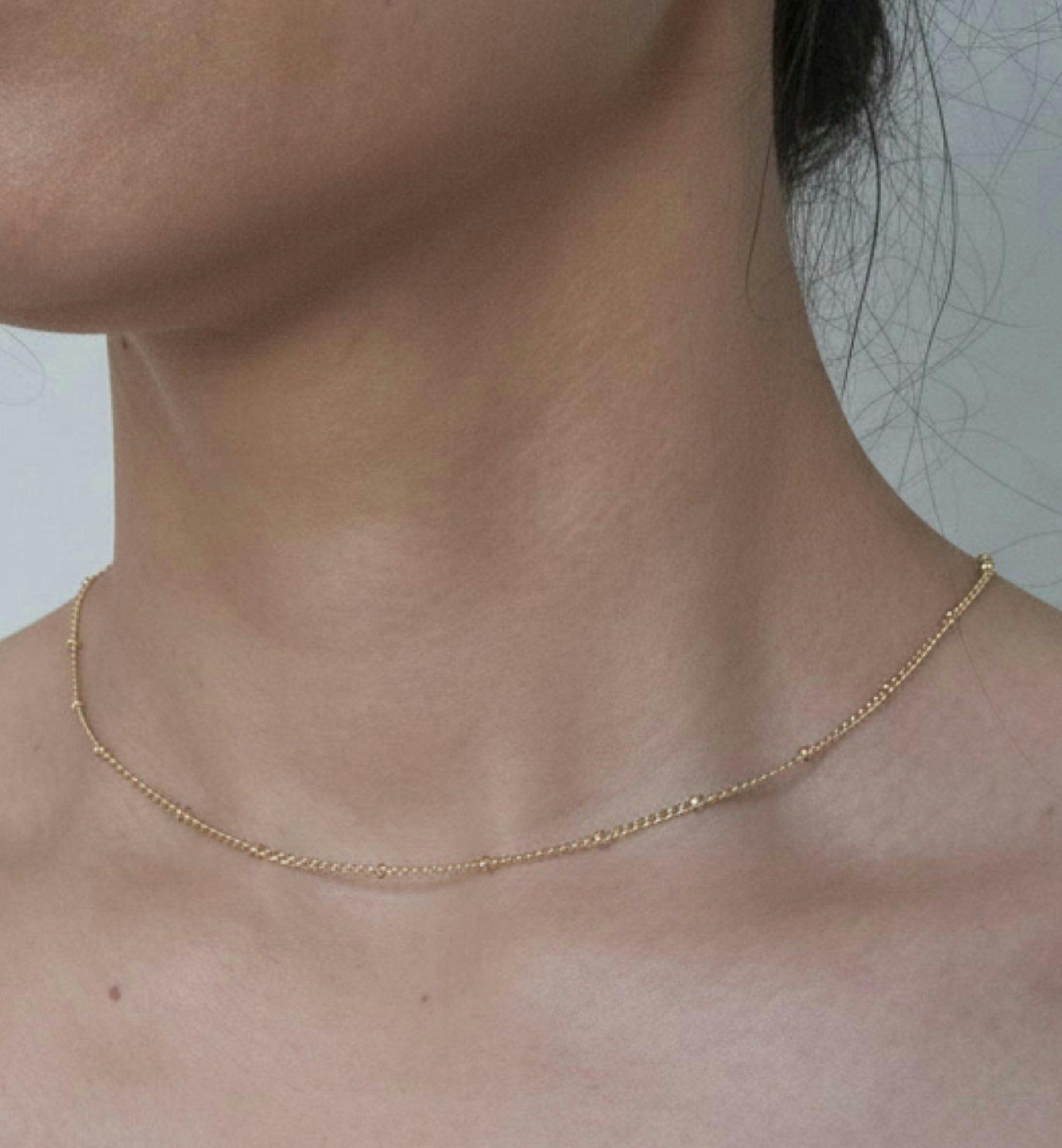 Kin Gold Bead Necklace , view 4 of 6