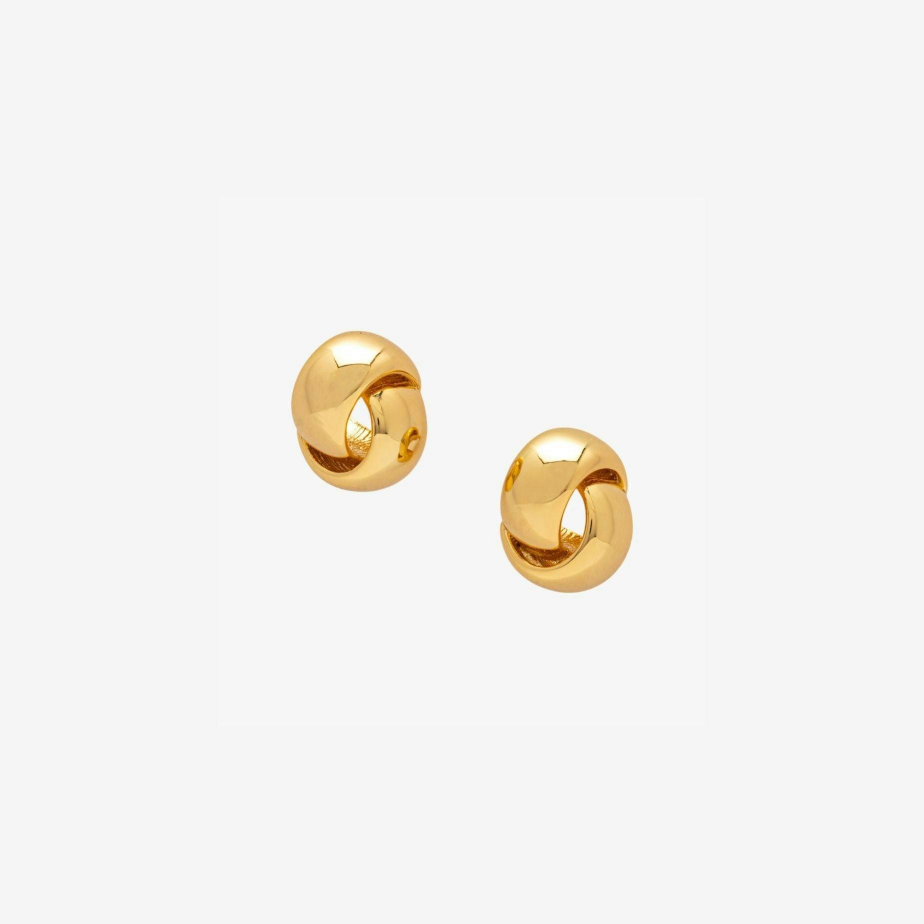 Kin Gold Knot Earrings , view 5 of 6