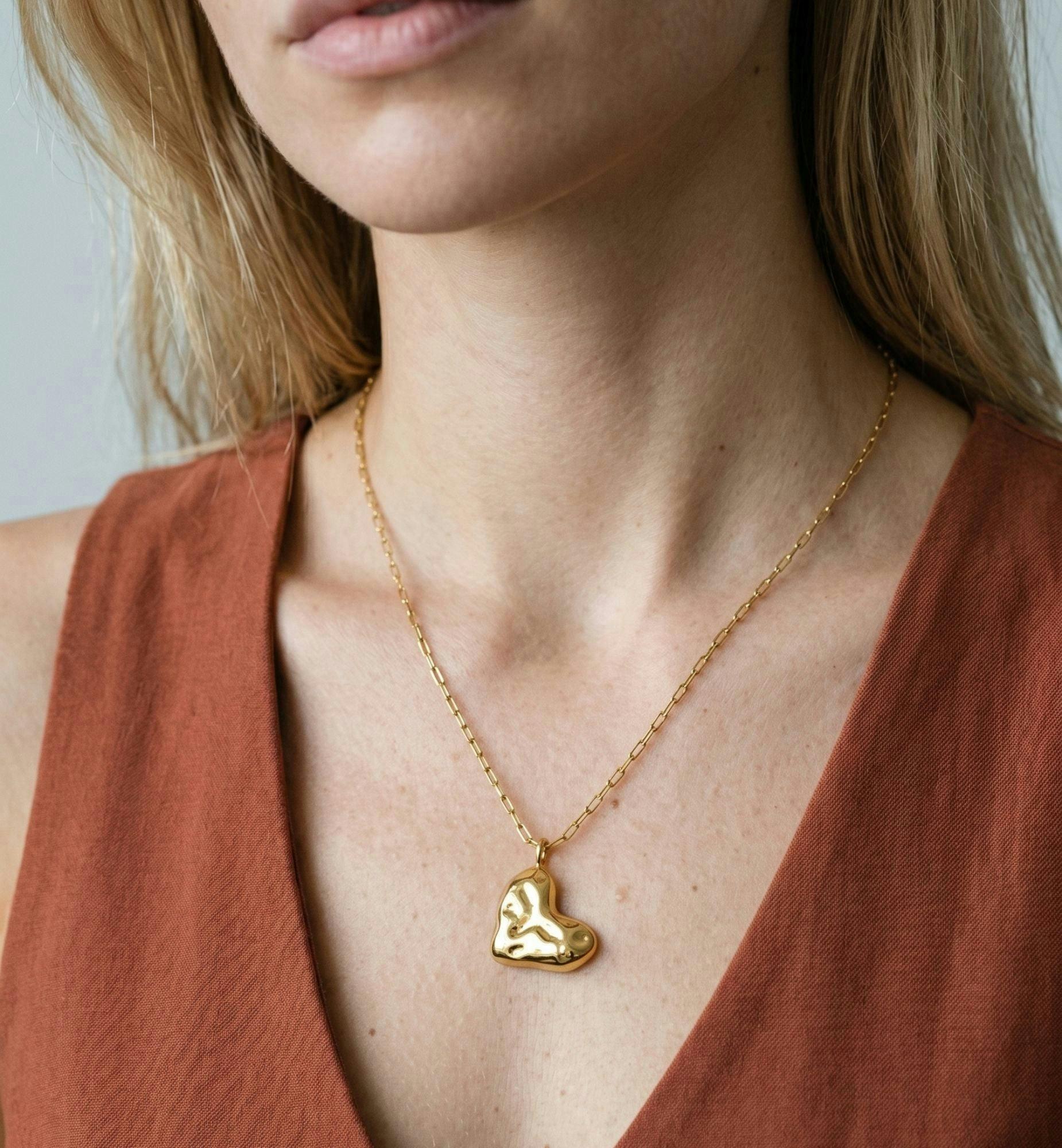 Kokoro Molten Heart Necklace , view 2 of 5