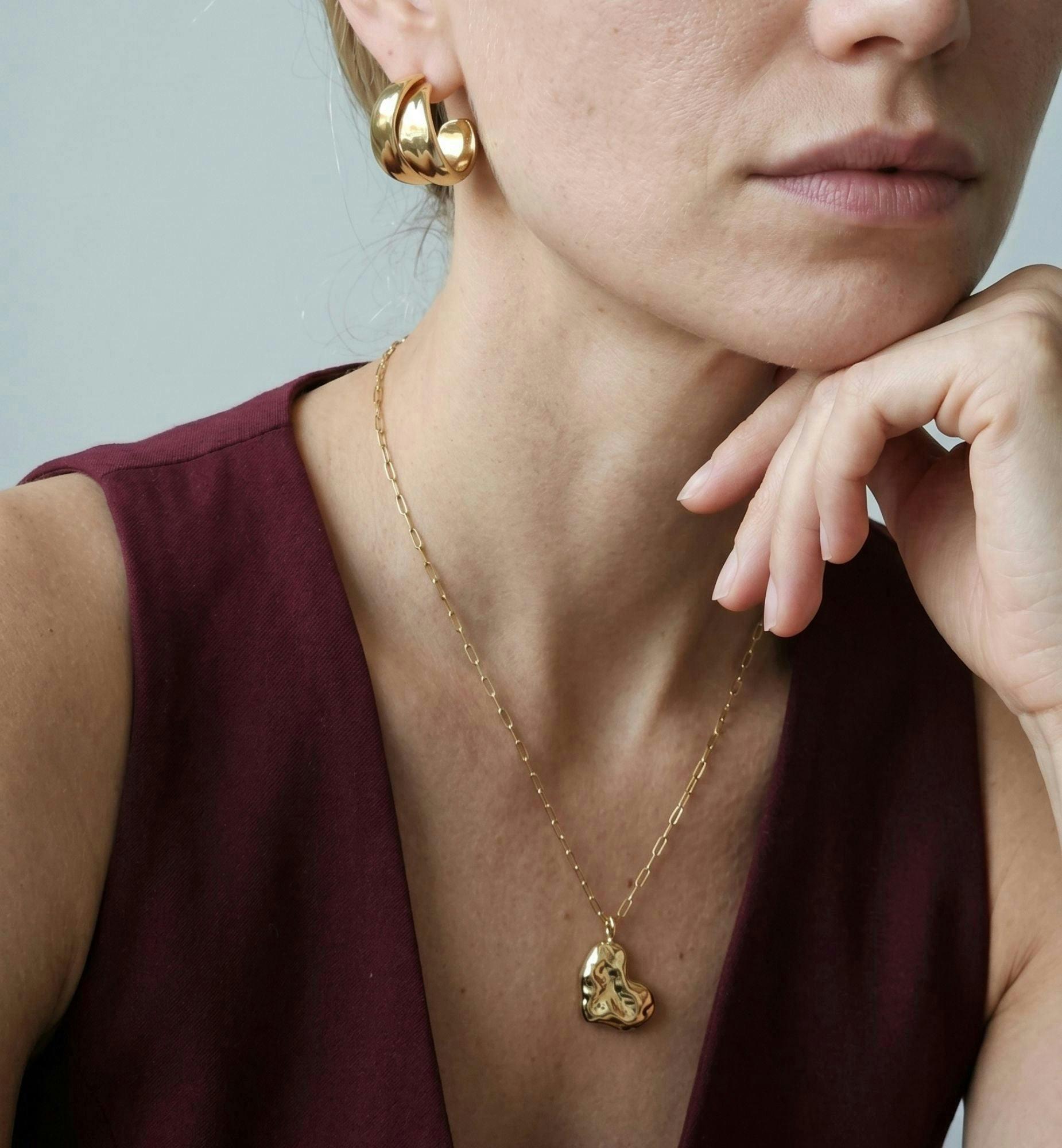 Kokoro Molten Heart Necklace , view 4 of 5