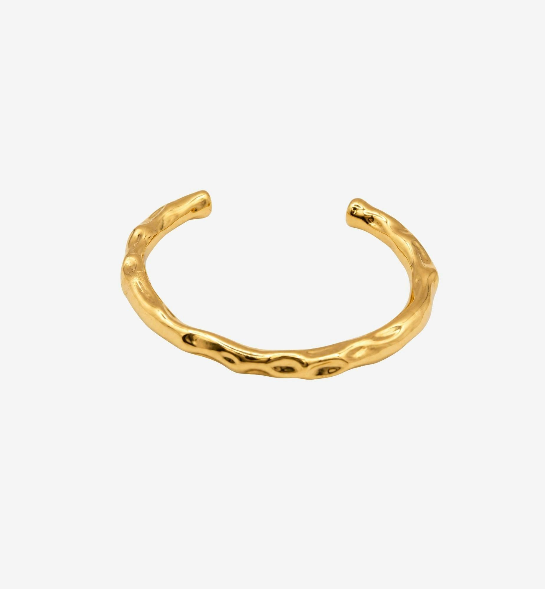 Kin Molten Gold Structured Bangle , view 5 of 6