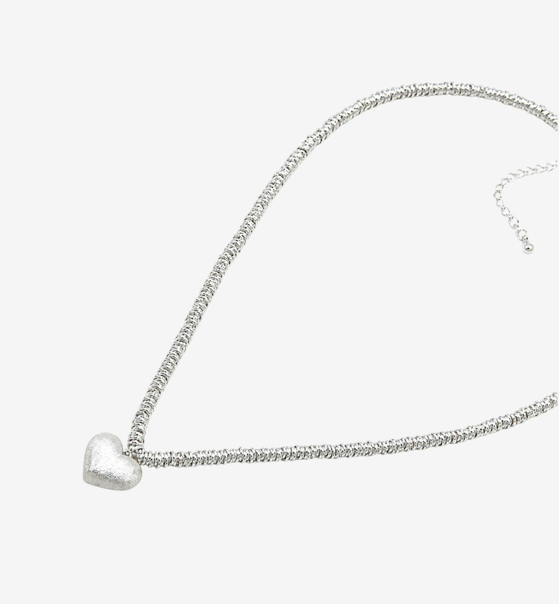 Kokoro Silver Heart Necklace , view 3 of 4