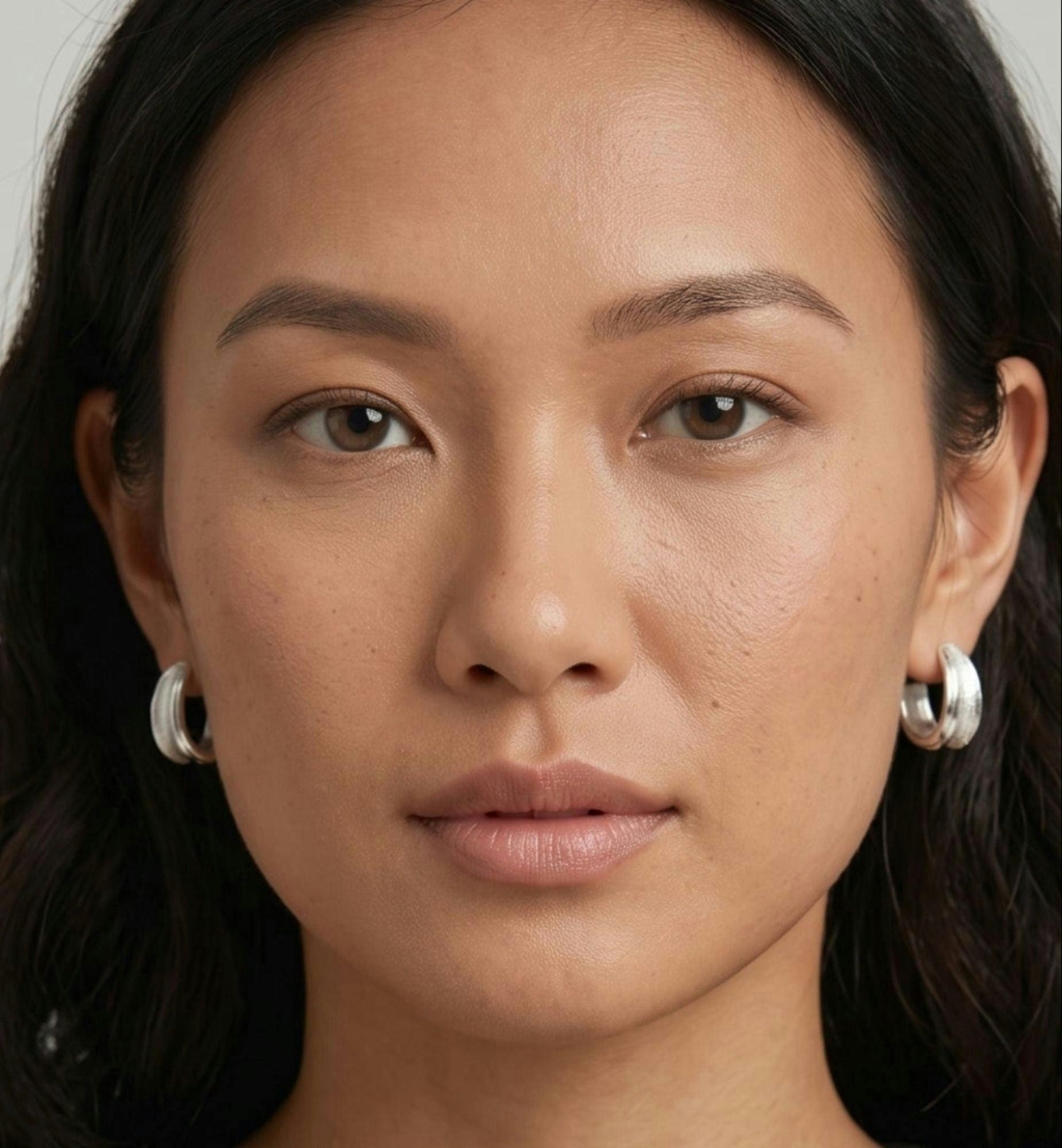 Nami Silver Molten Hoop Earrings , view 4 of 6
