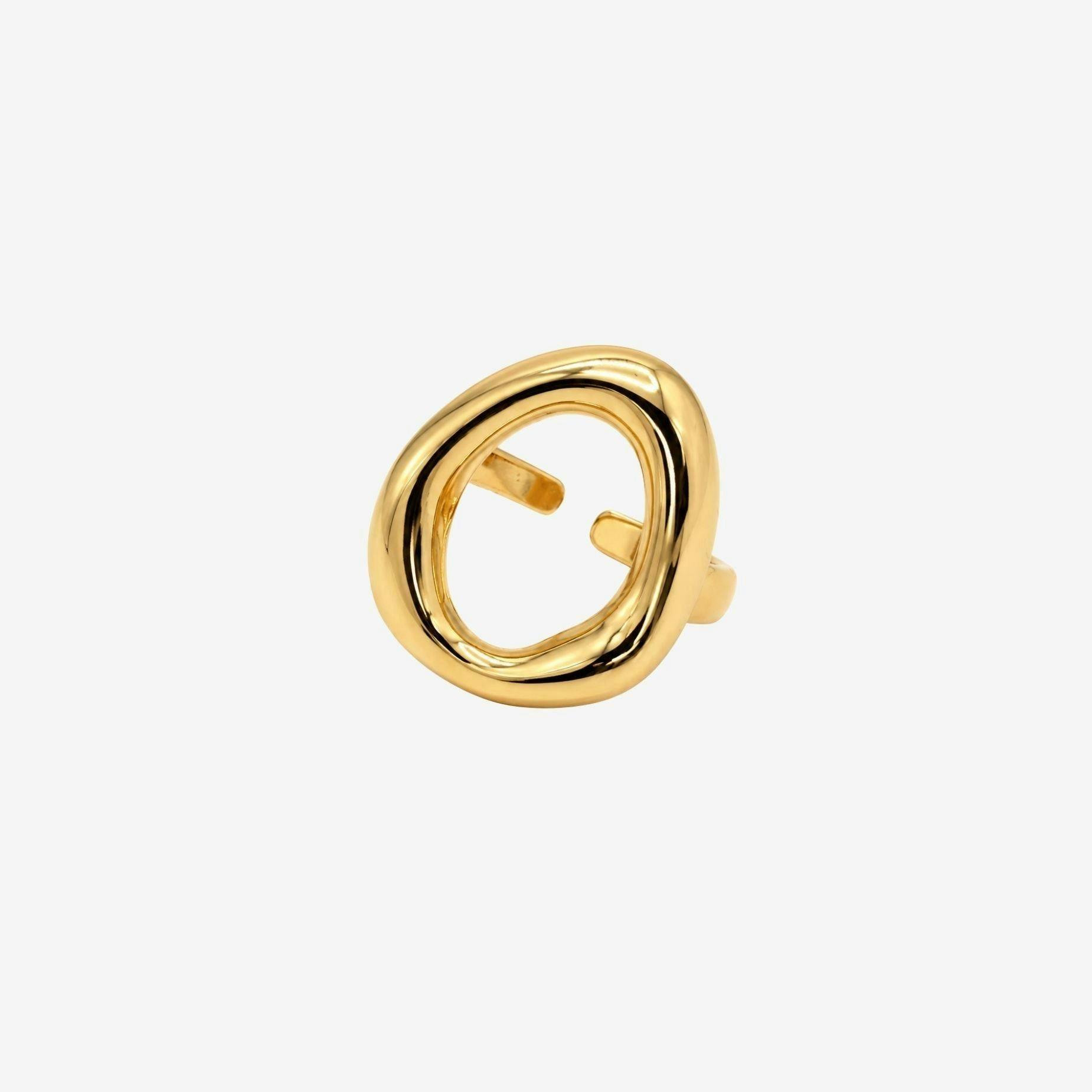 Enso Gold Open Circle Ring , view 3 of 6