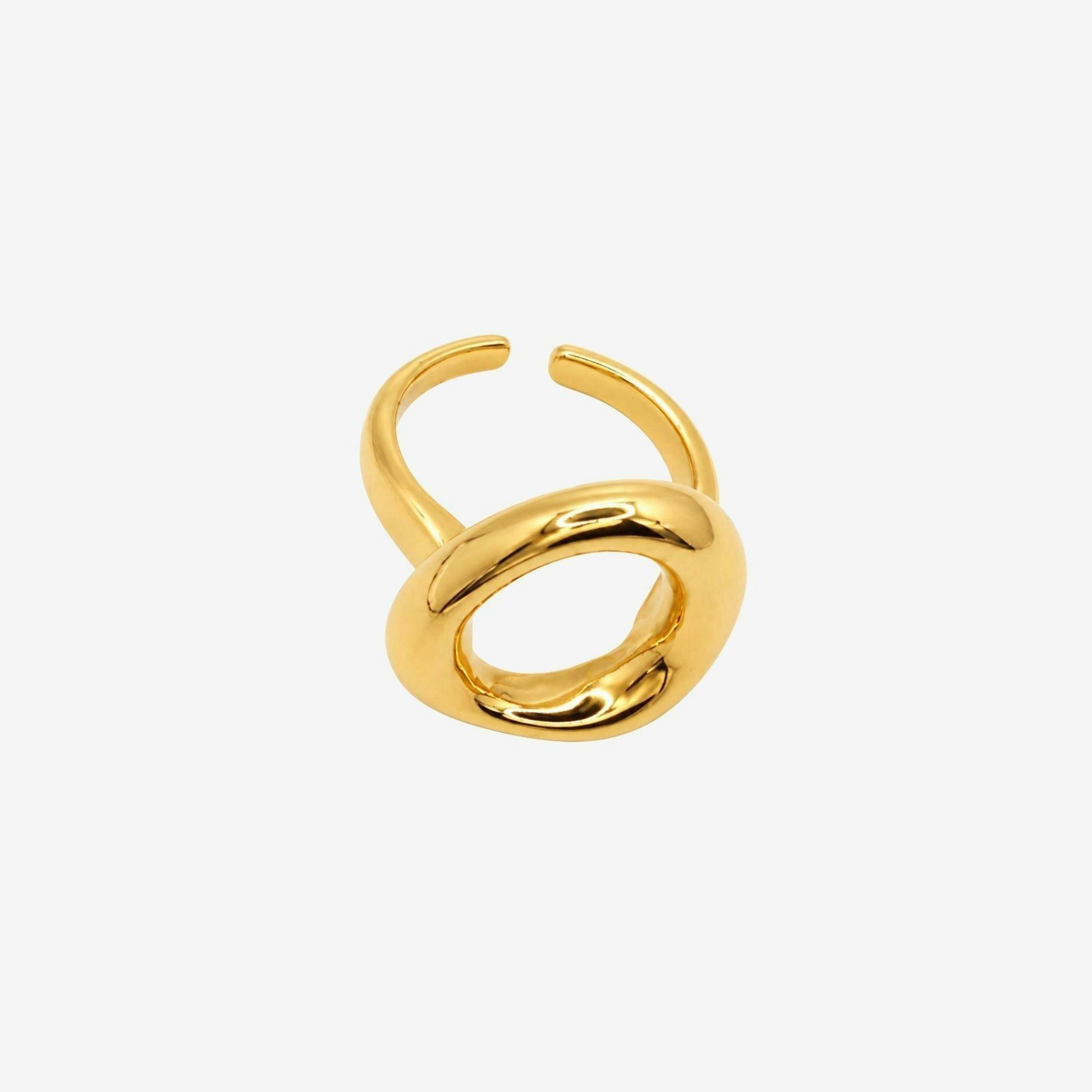 Enso Gold Open Circle Ring , view 5 of 6