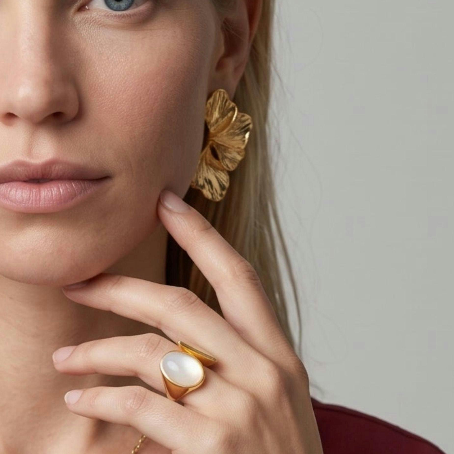 Kin Sculptural Statement Earrings , view 2 of 4