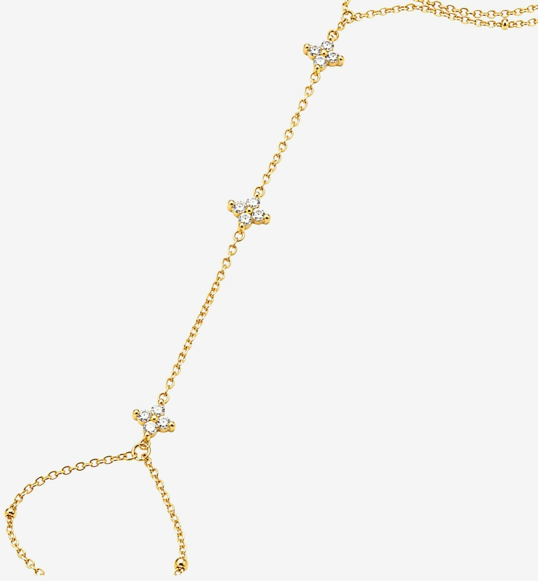 Kinmokusei Gold and Stone Hand Chain , view 3 of 6