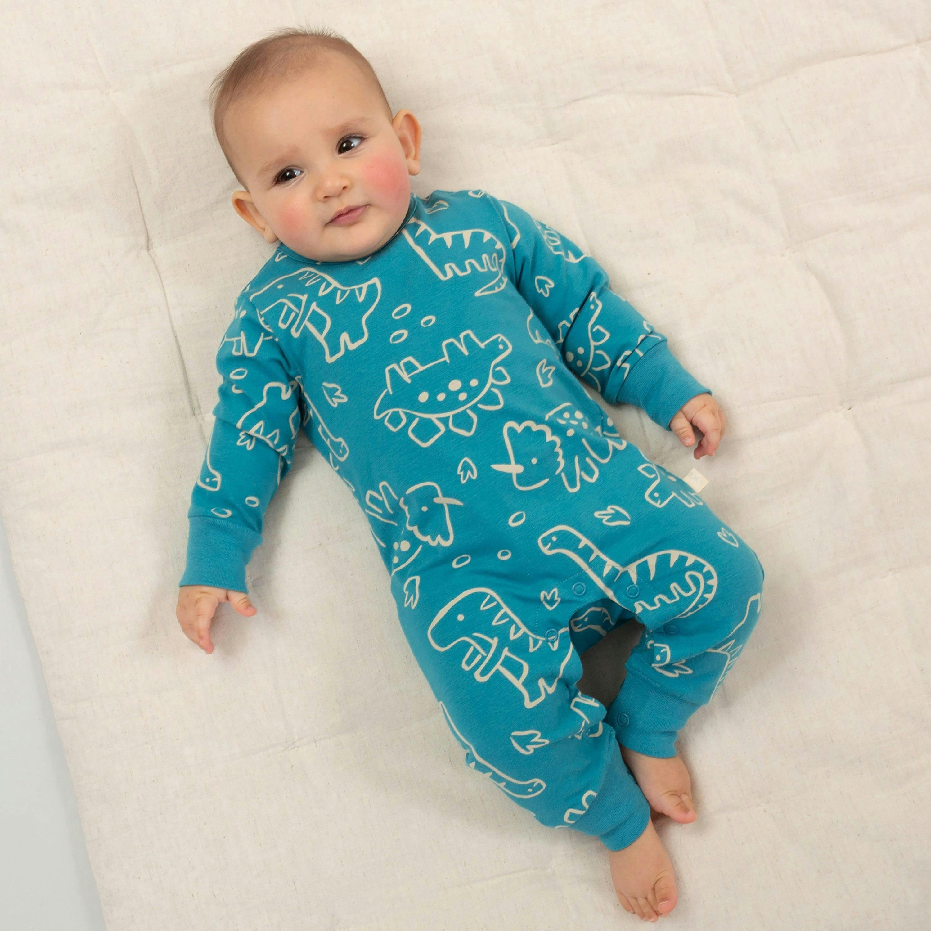 Baby Organic Doodle Dino Romper , view 2 of 4