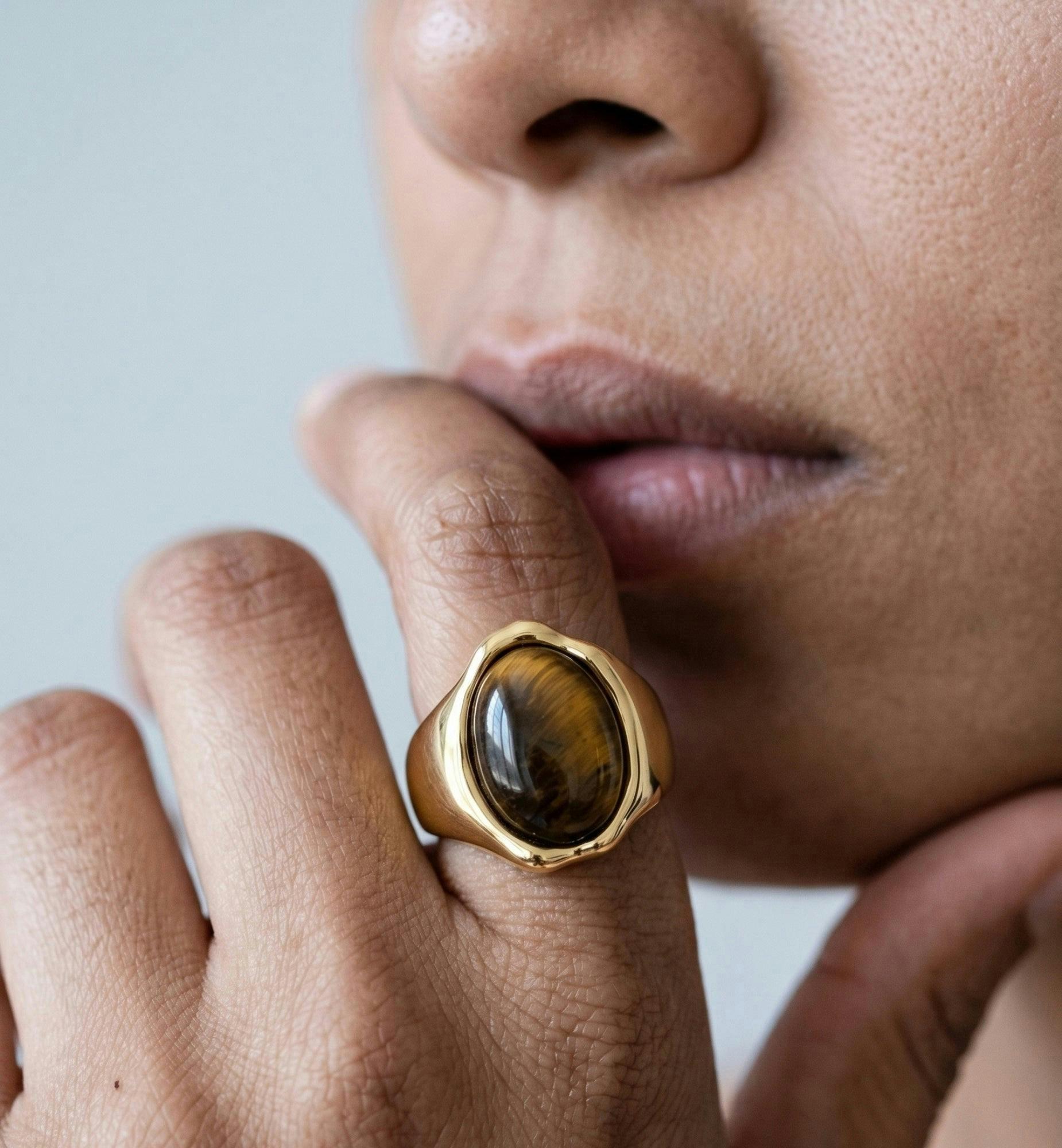 Nekomeishi Tigers Eye Ring , view 2 of 5