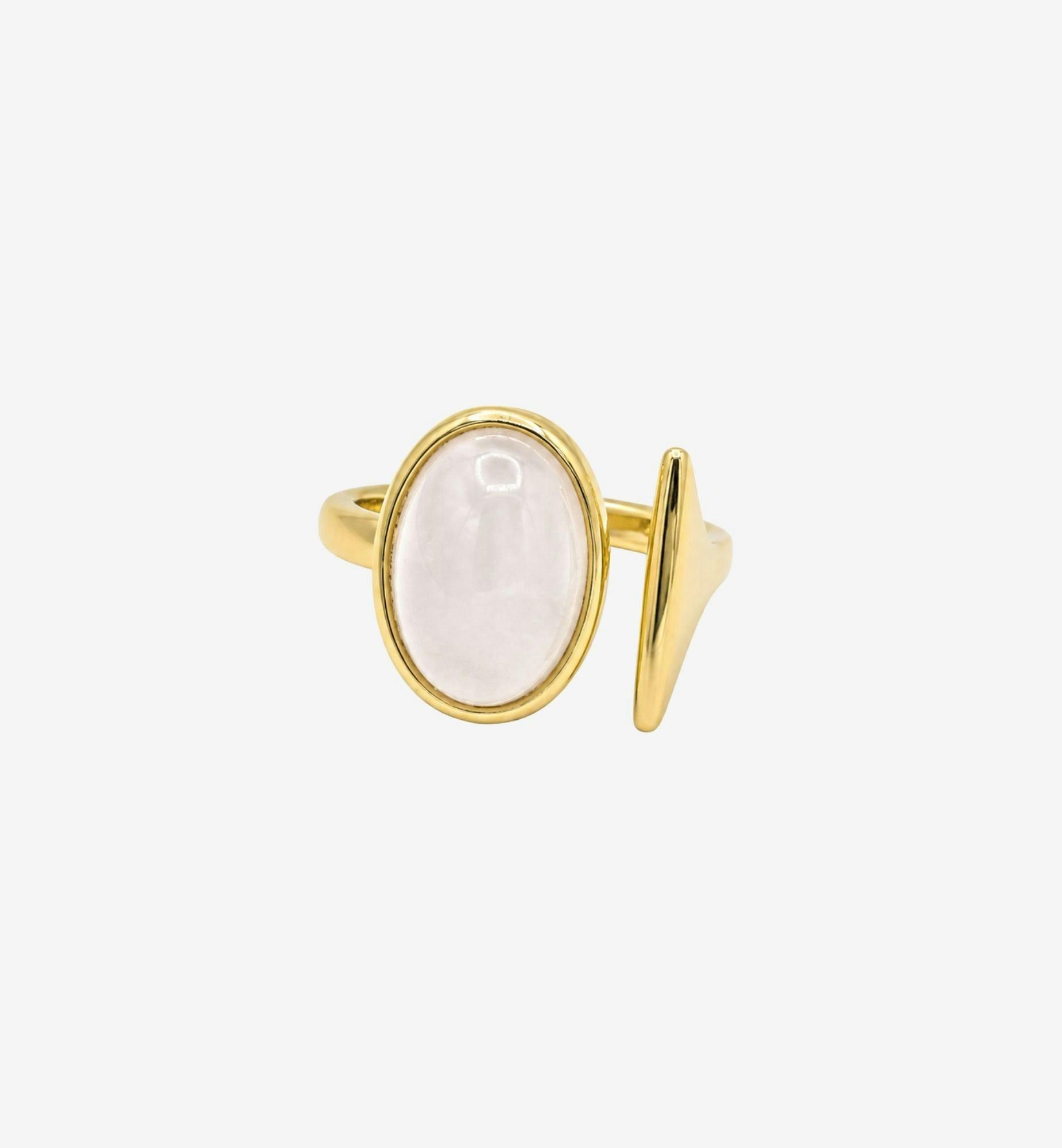Enso Moonstone Wraparound Ring , view 3 of 6
