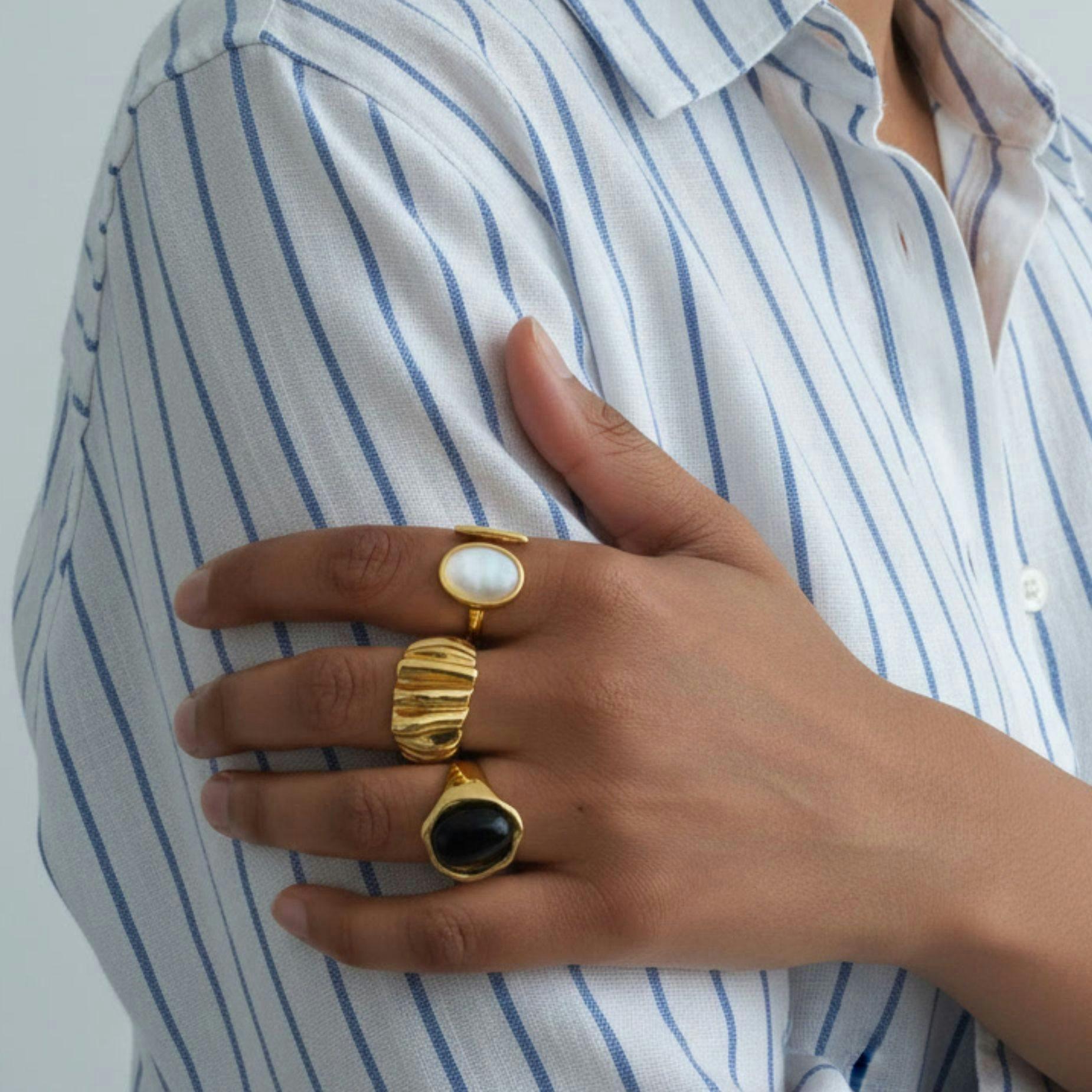 Enso Moonstone Wraparound Ring , view 5 of 6