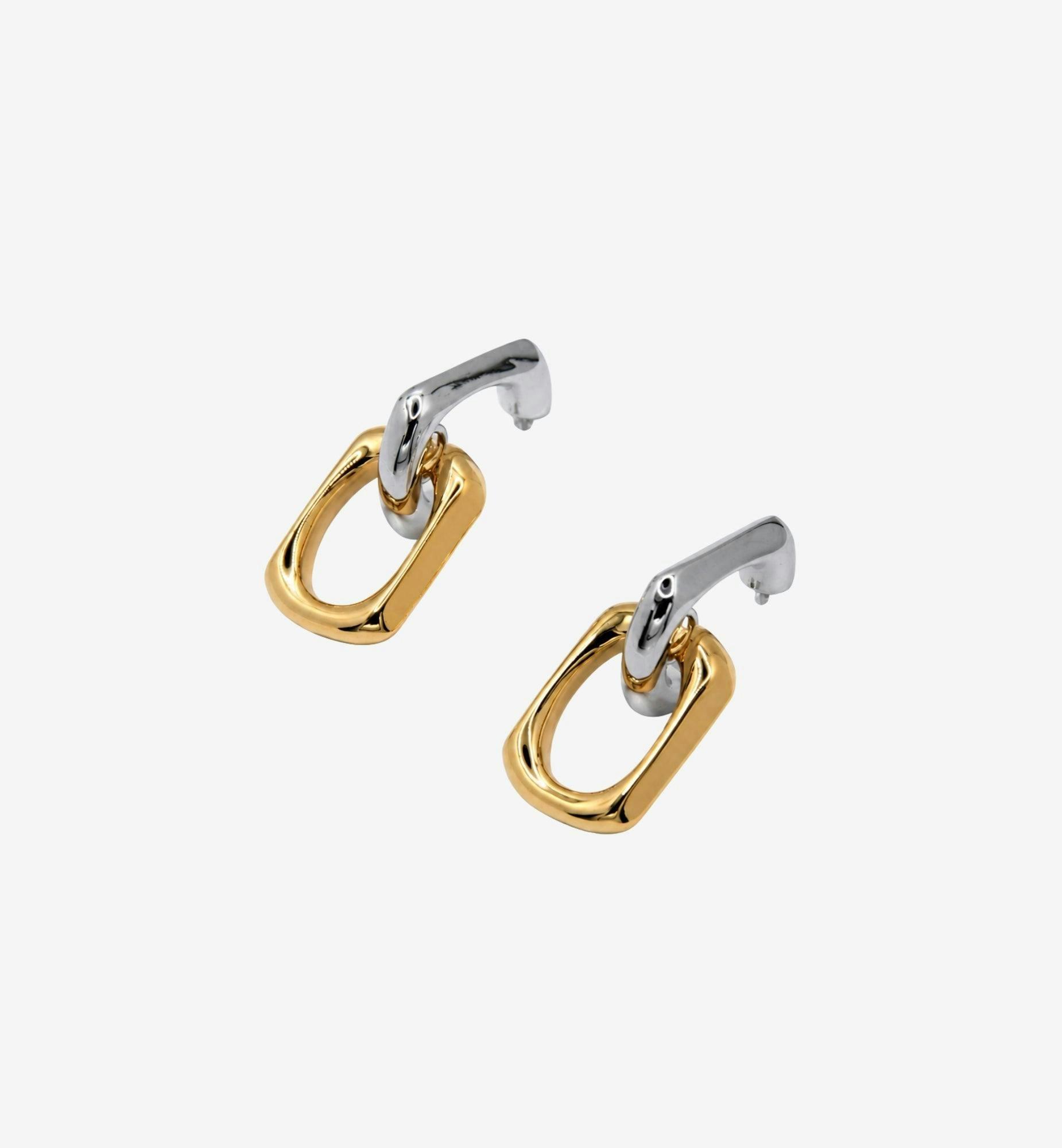 Shikaku Mixed Metals Chain Link Drop Earrings , view 5 of 6