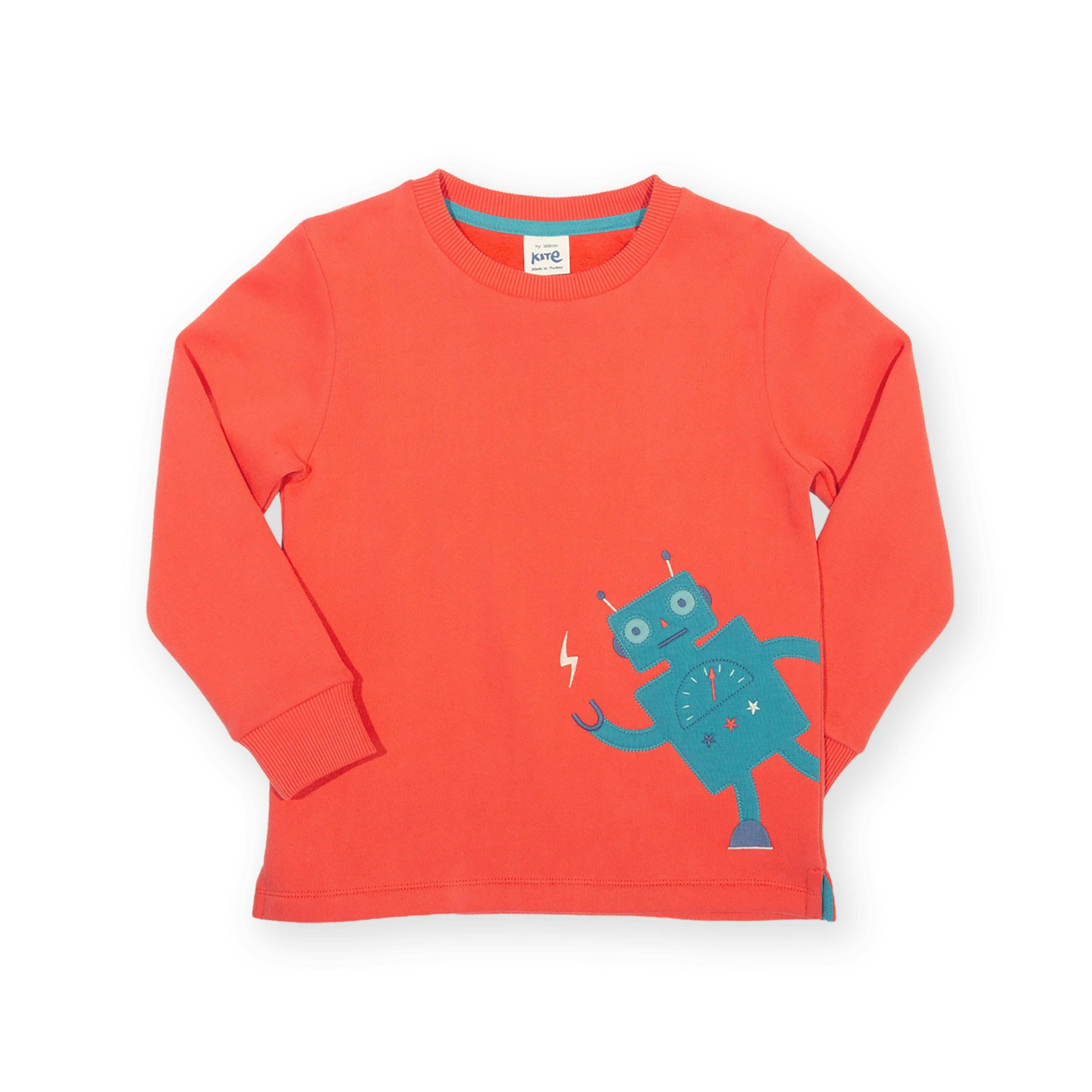 Kids Organic Rob The Bot Sweatshirt , view 4 of 5