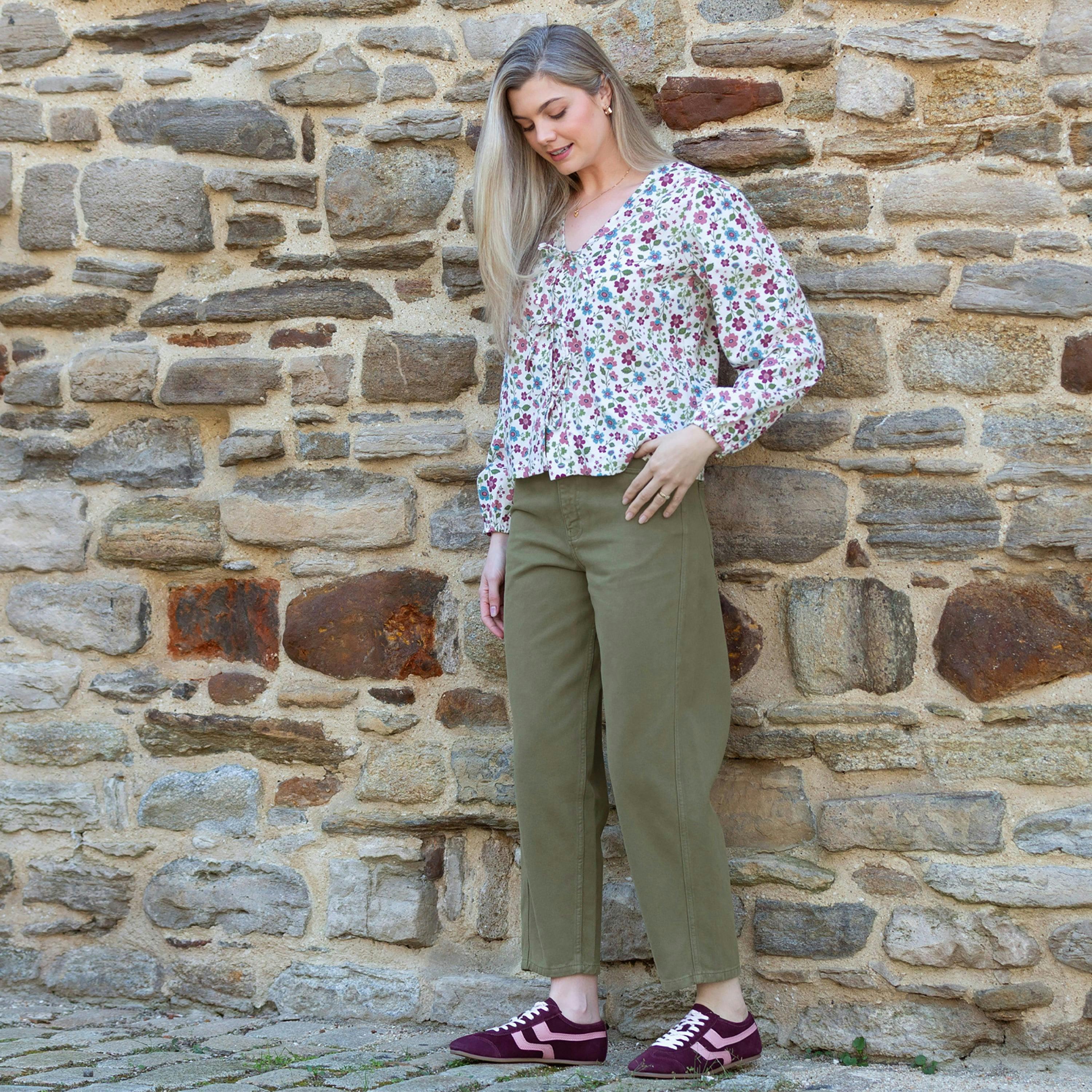 Organic Clover Badbury Twill Blouse , view 3 of 5