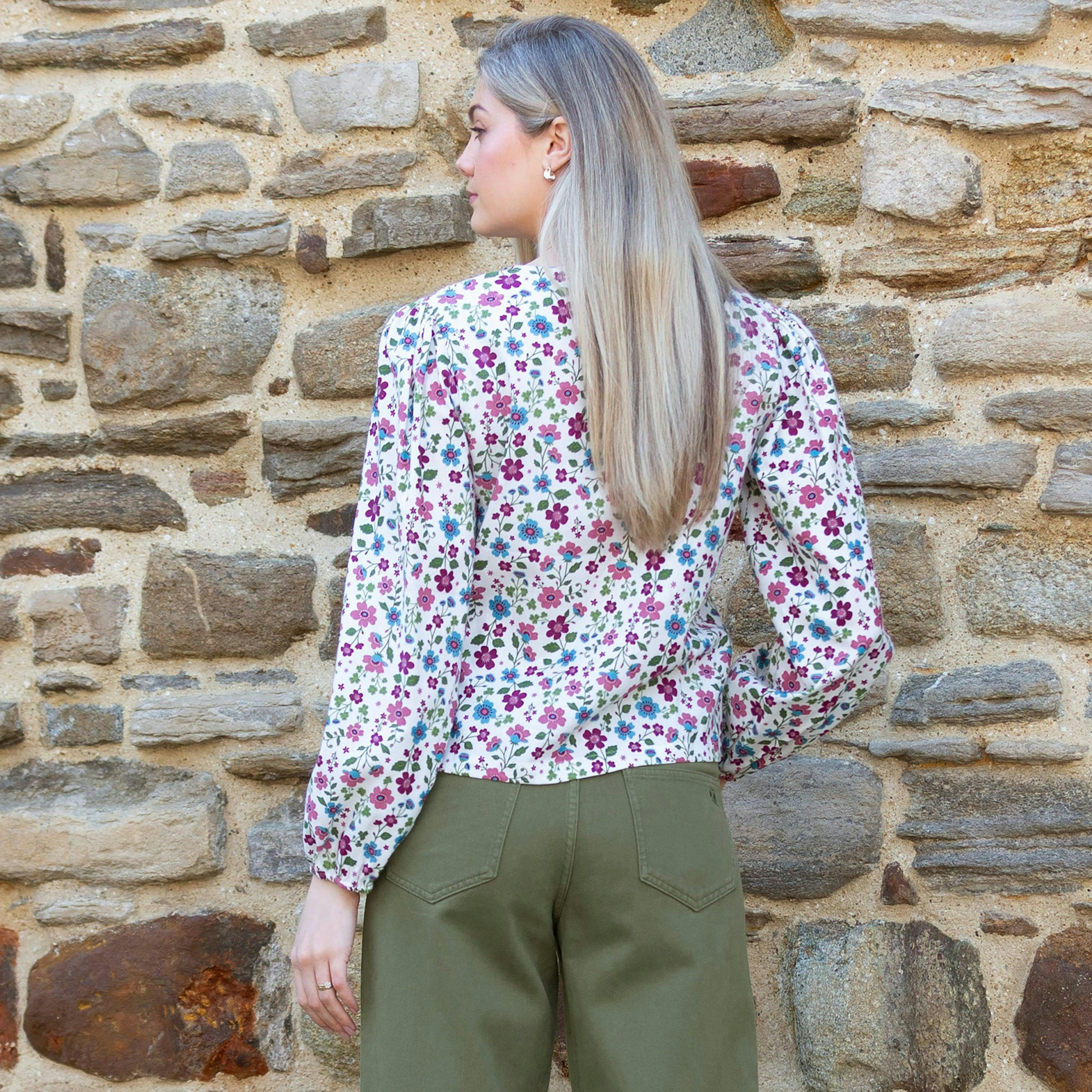 Organic Clover Badbury Twill Blouse , view 4 of 5