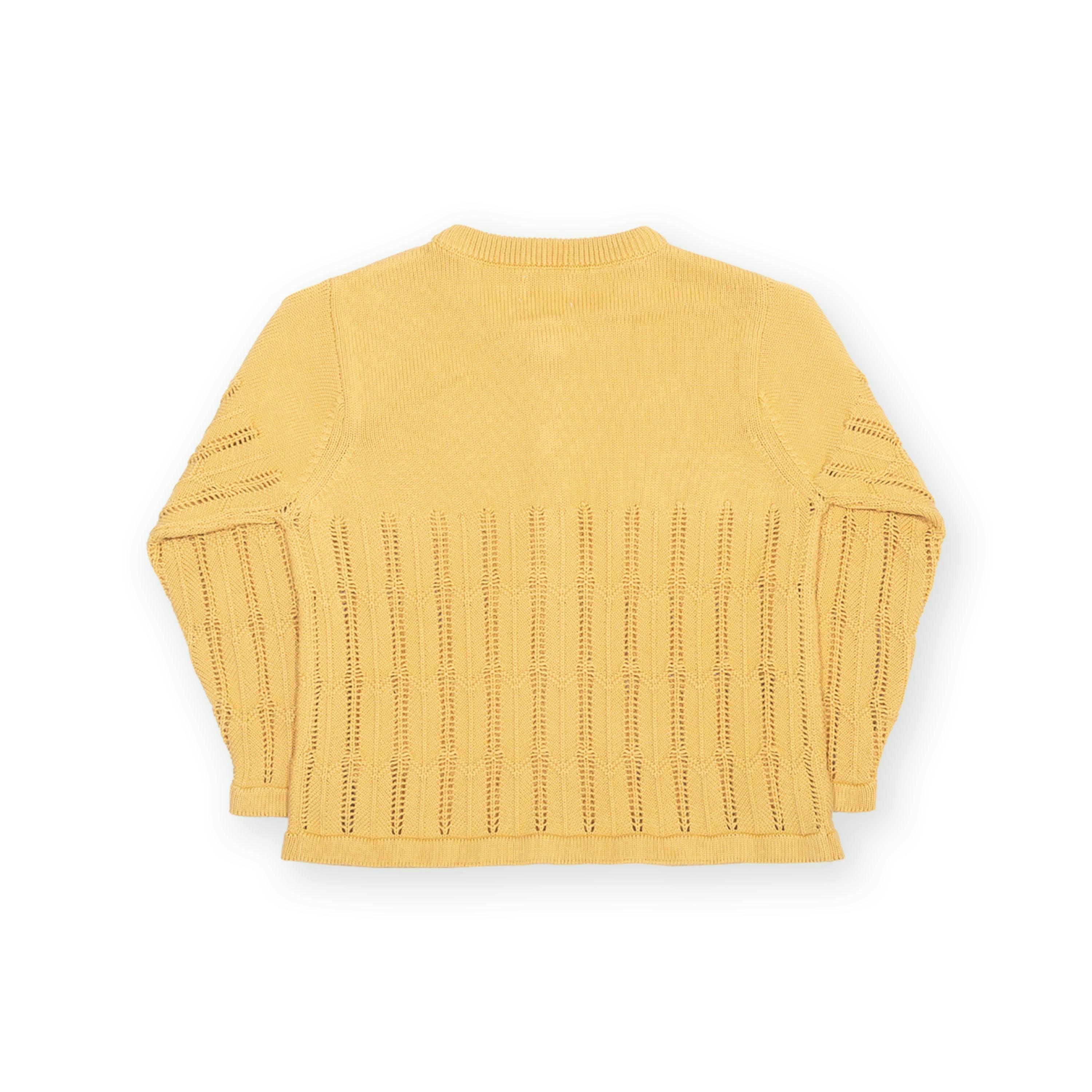 Kids Organic Together Cardi Buttercream , view 4 of 4
